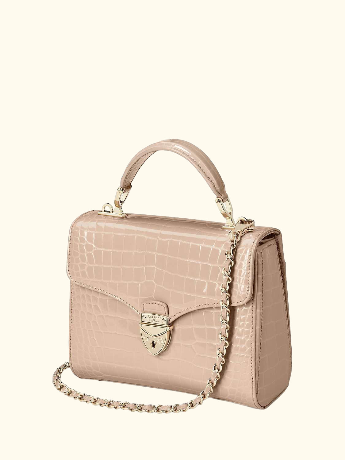 Midi Mayfair Croc Effect Leather Cross Body Bag
