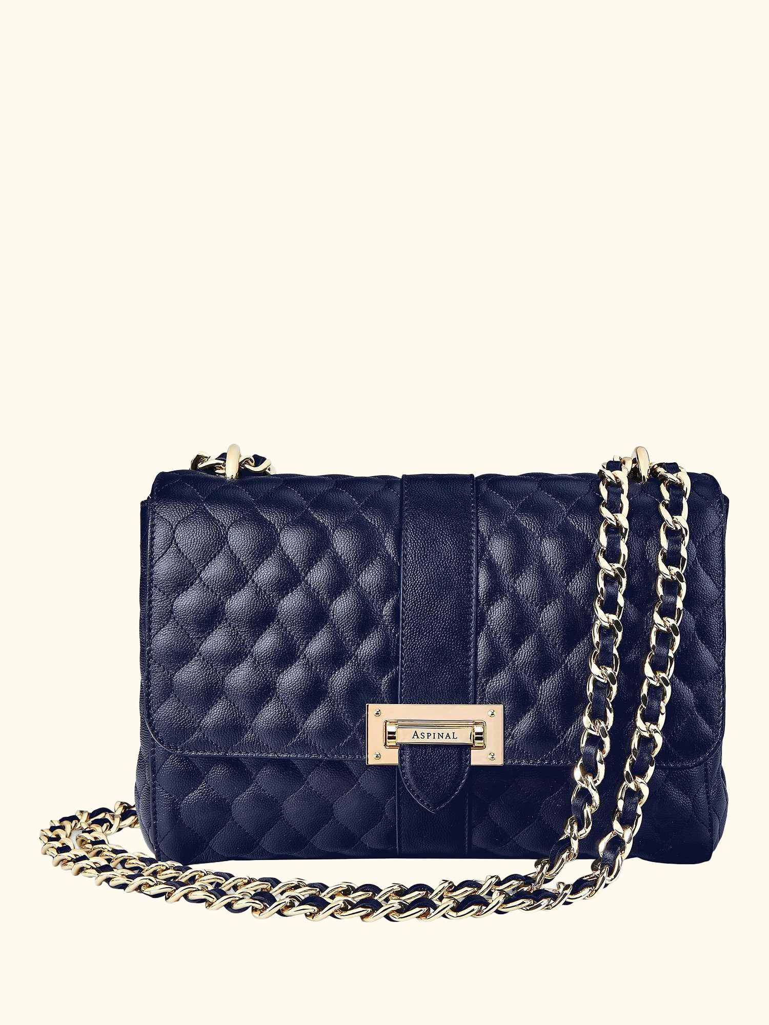 Lottie Large Quilted Pebble Leather Shoulder Bag