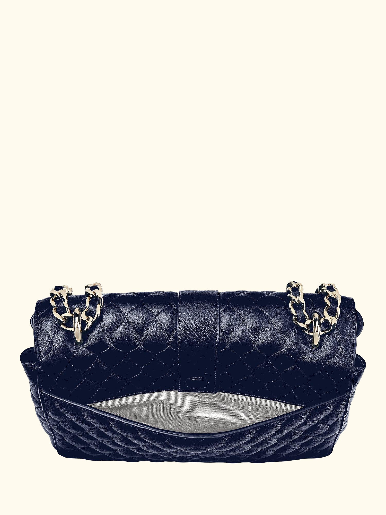 Lottie Large Quilted Pebble Leather Shoulder Bag