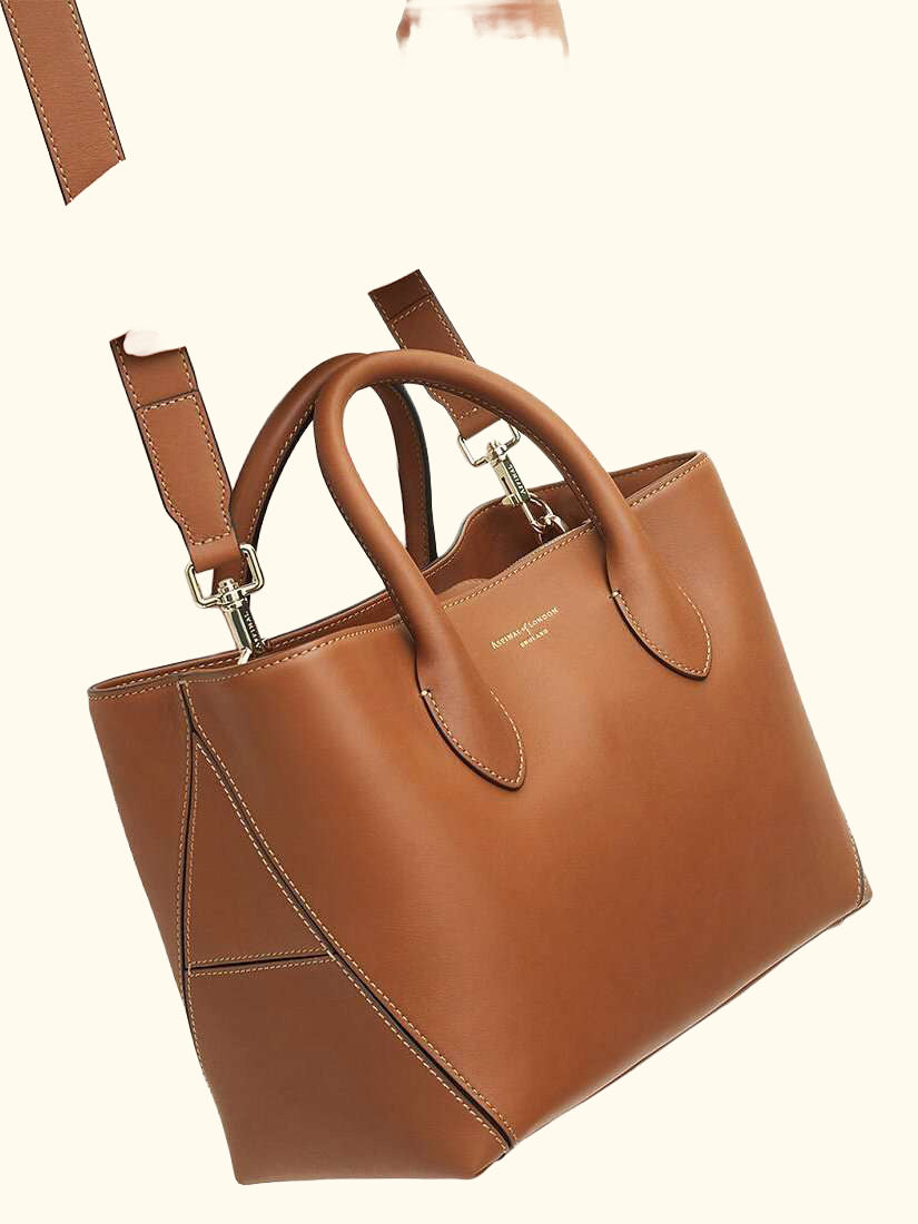 Midi London Smooth Leather Tote Bag