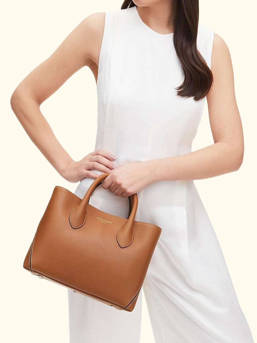 Midi London Smooth Leather Tote Bag