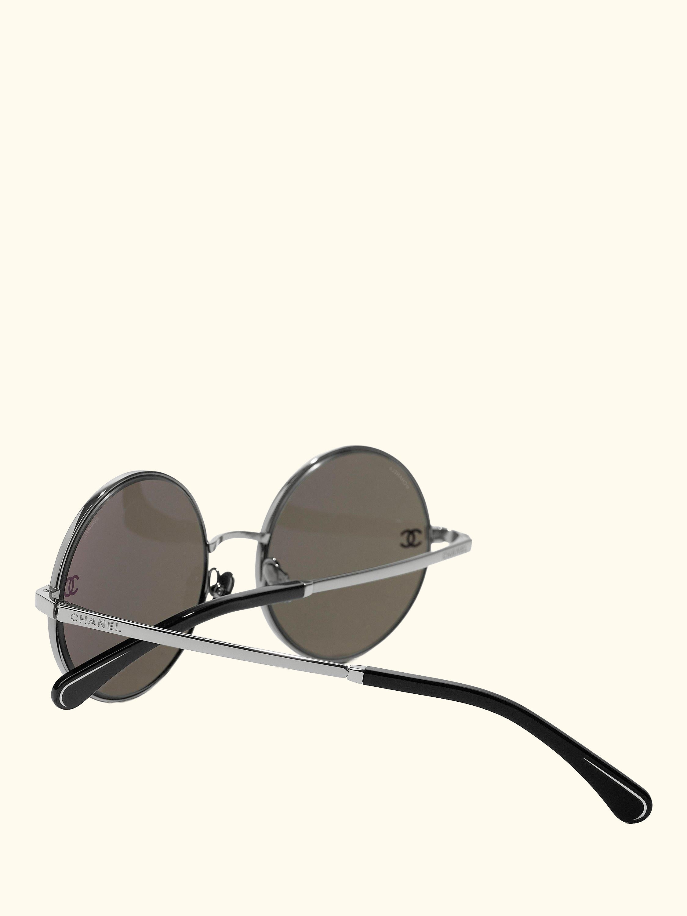 Round Sunglasses CH4268 Shiny Gunmetal/Brown