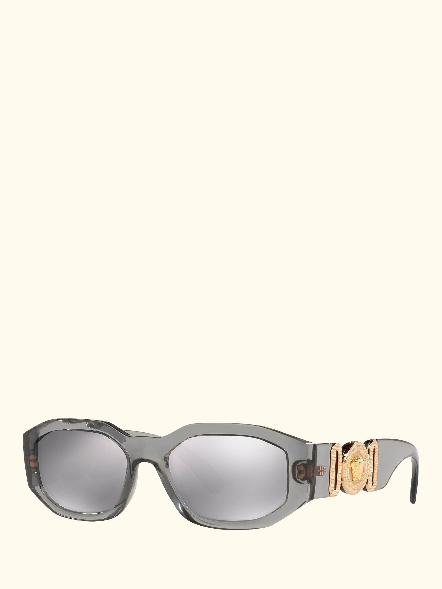 VE4361 Men's Irregular Sunglasses, Grey/Mirror Silver