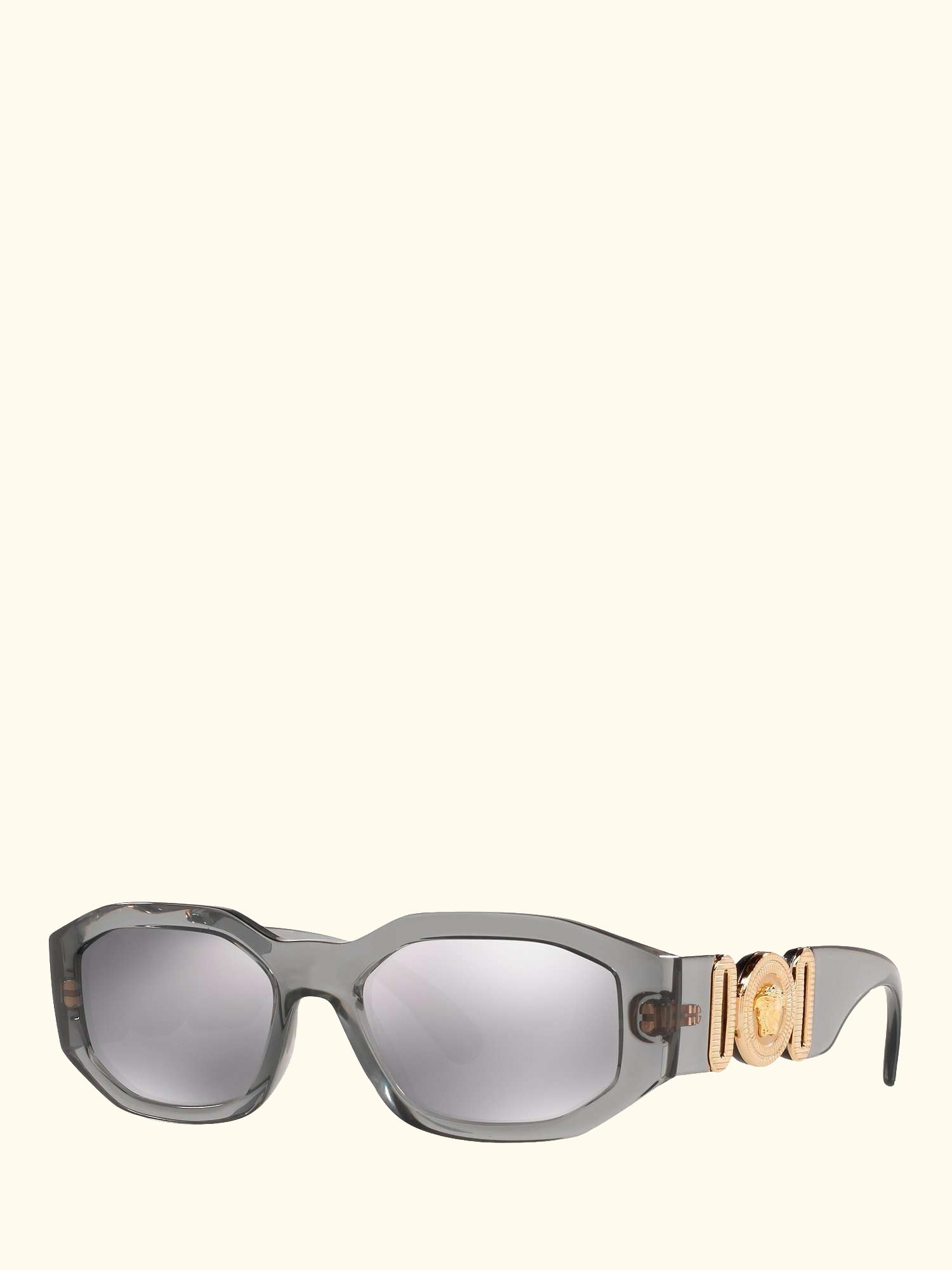 VE4361 Men's Irregular Sunglasses, Grey/Mirror Silver