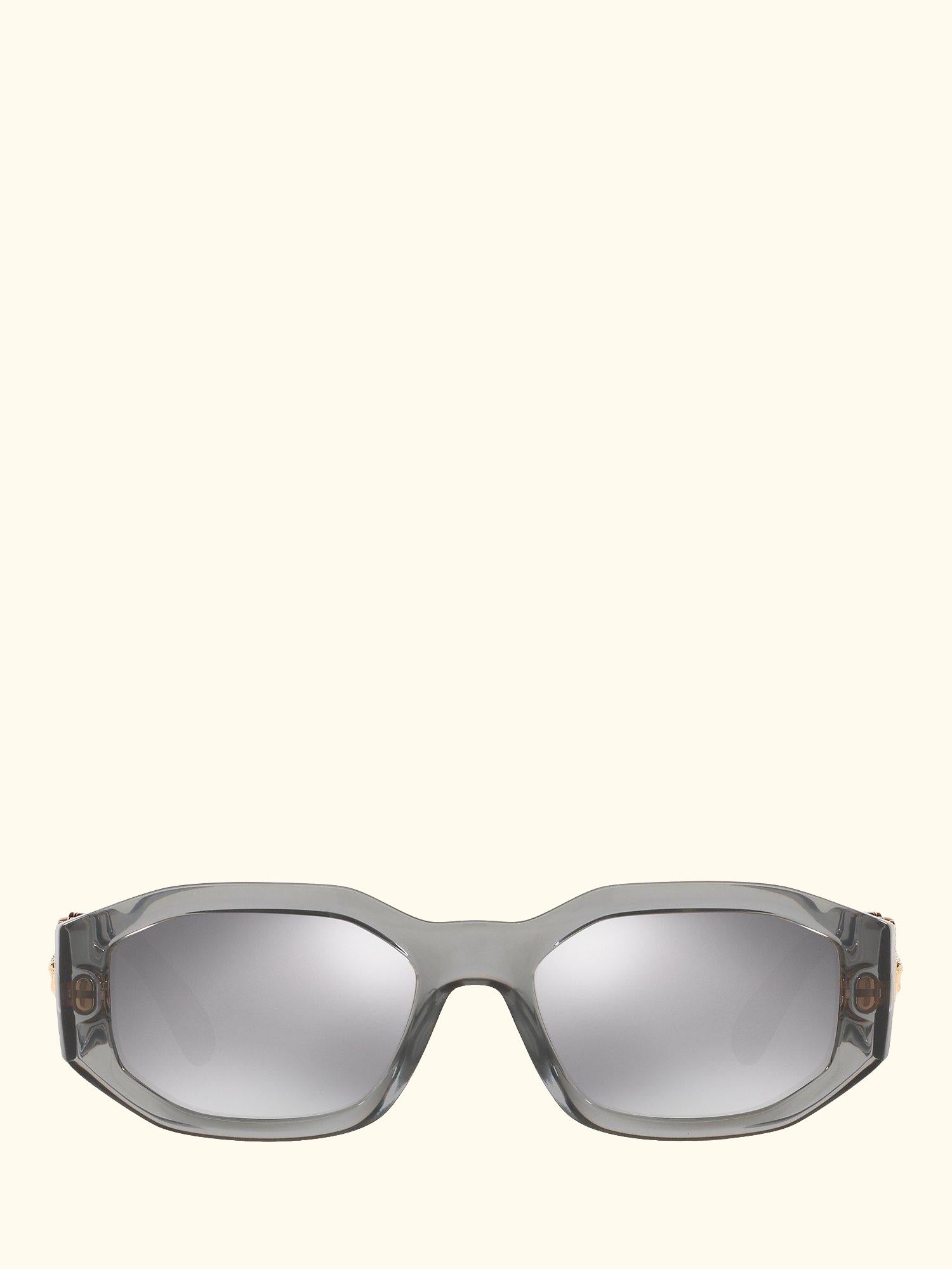 VE4361 Men's Irregular Sunglasses, Grey/Mirror Silver