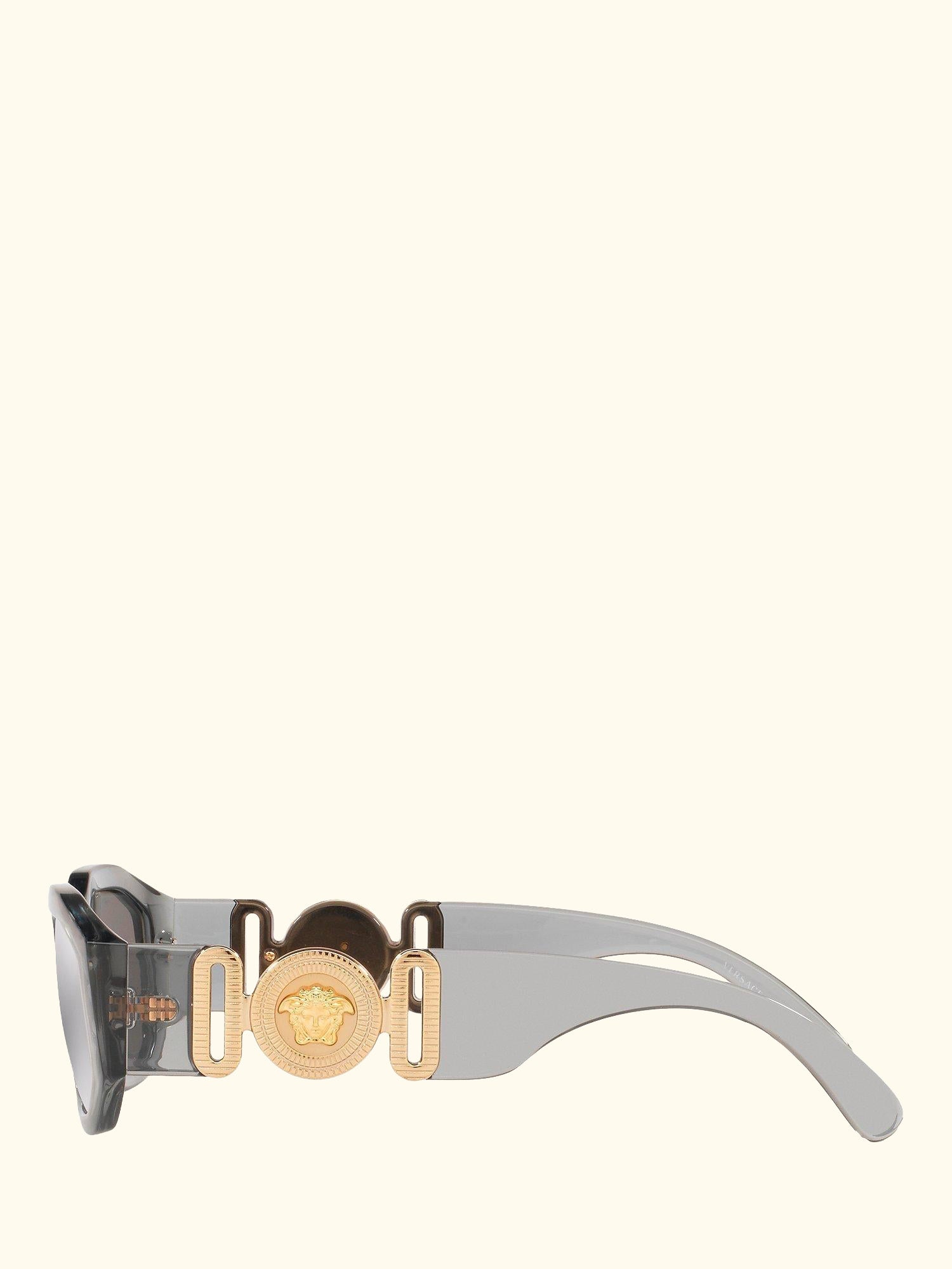 VE4361 Men's Irregular Sunglasses, Grey/Mirror Silver