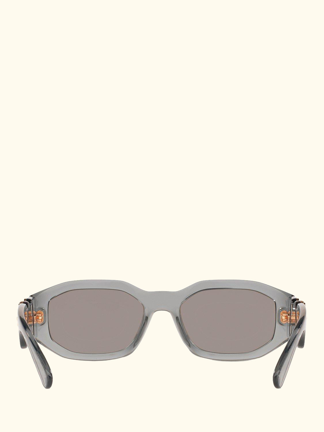VE4361 Men's Irregular Sunglasses, Grey/Mirror Silver