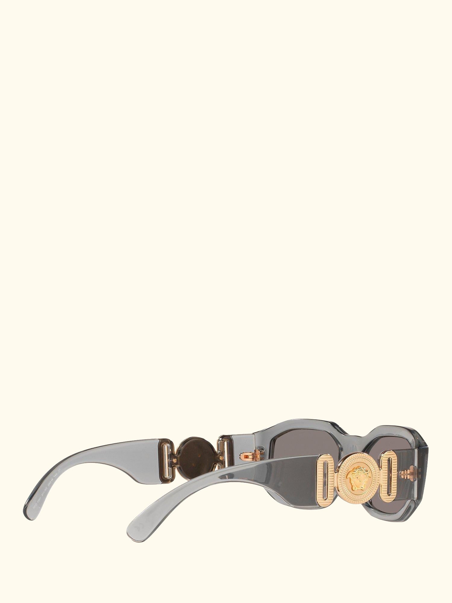 VE4361 Men's Irregular Sunglasses, Grey/Mirror Silver