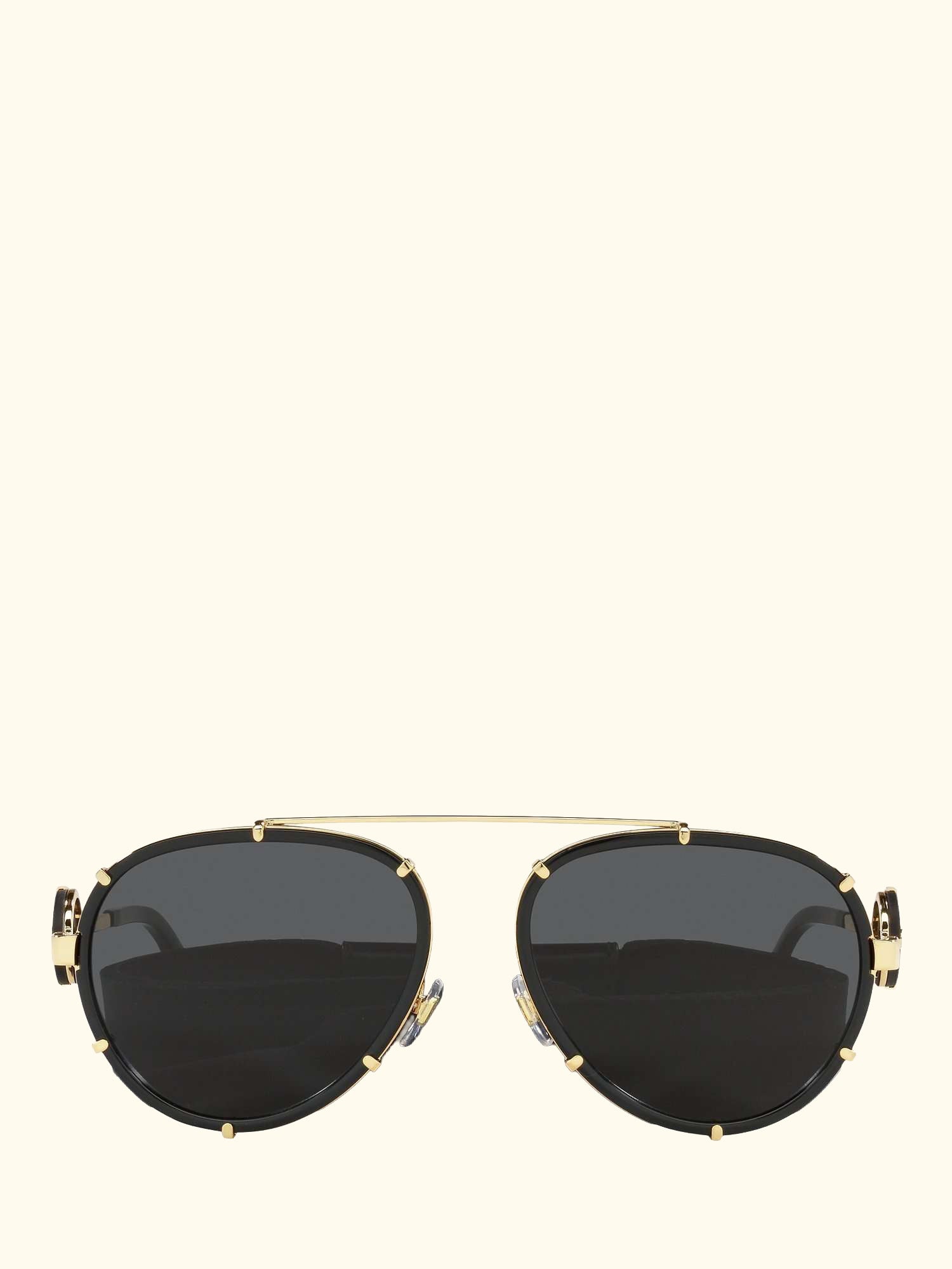 VE2232 Women's Aviator Sunglasses, Black/Gold