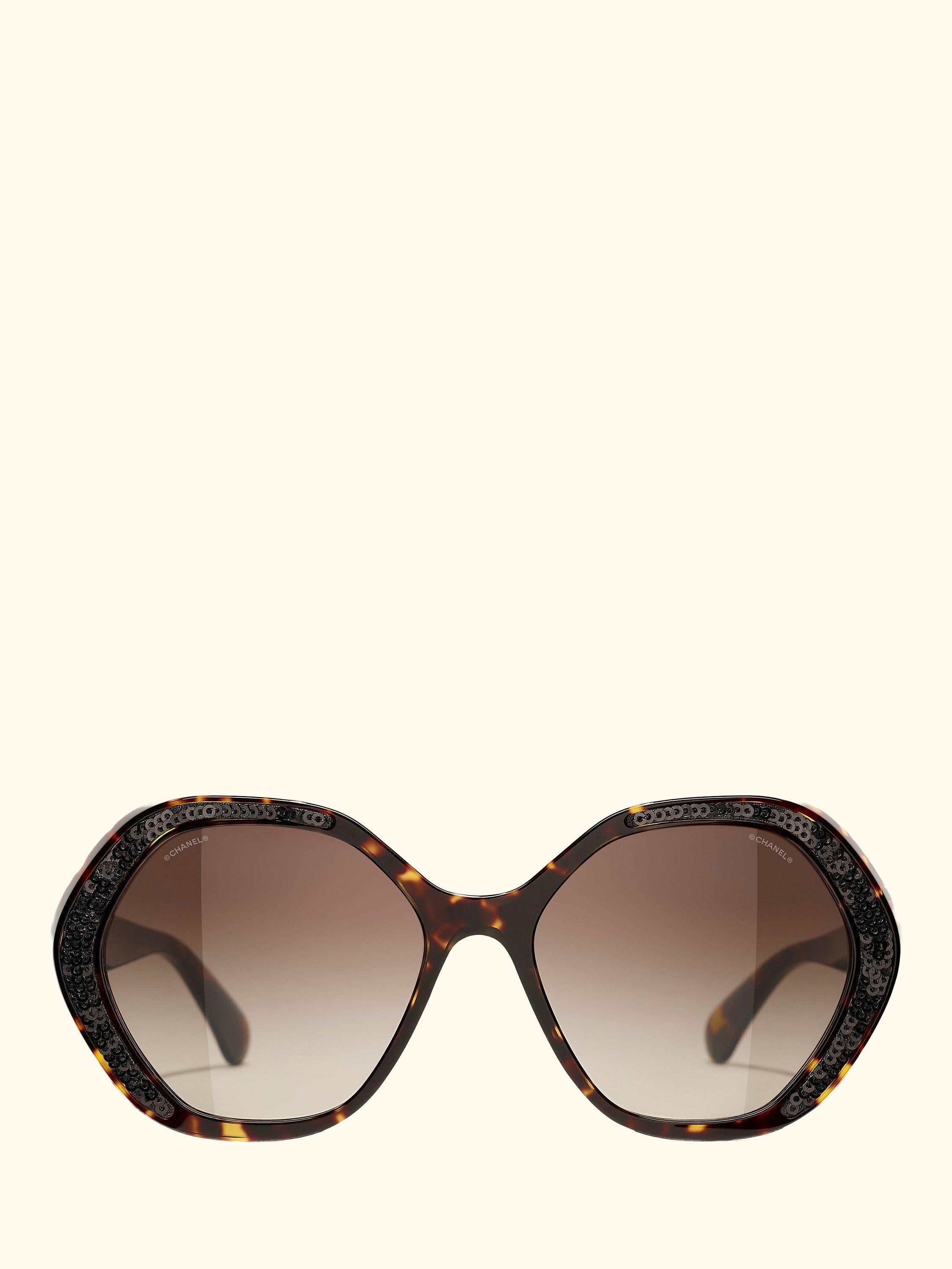 Irregular Sunglasses CH5451 Shiny Tortoise/Brown Gradient