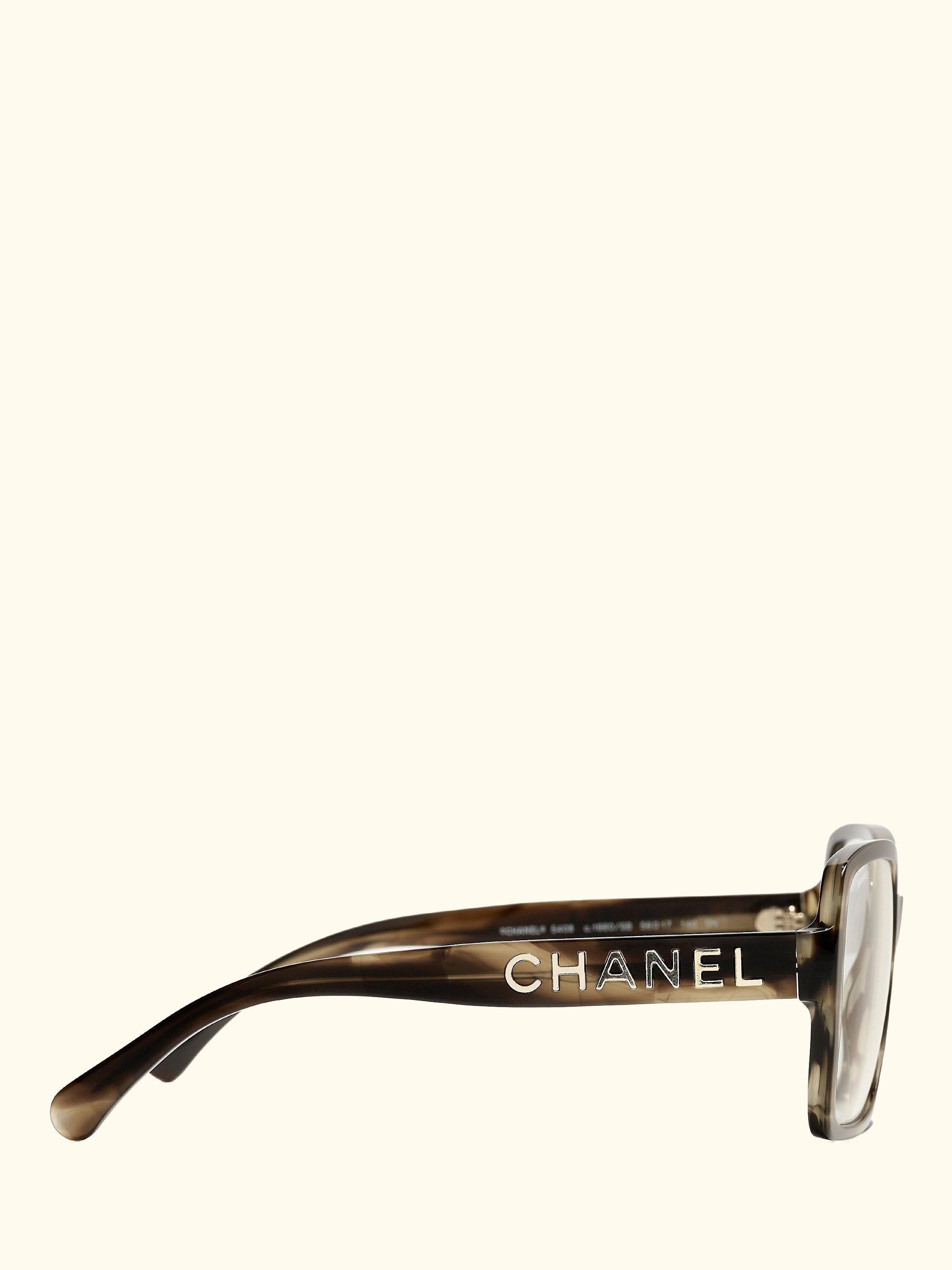Rectangular Sunglasses CH5408 Shiny Tortoise/Clear