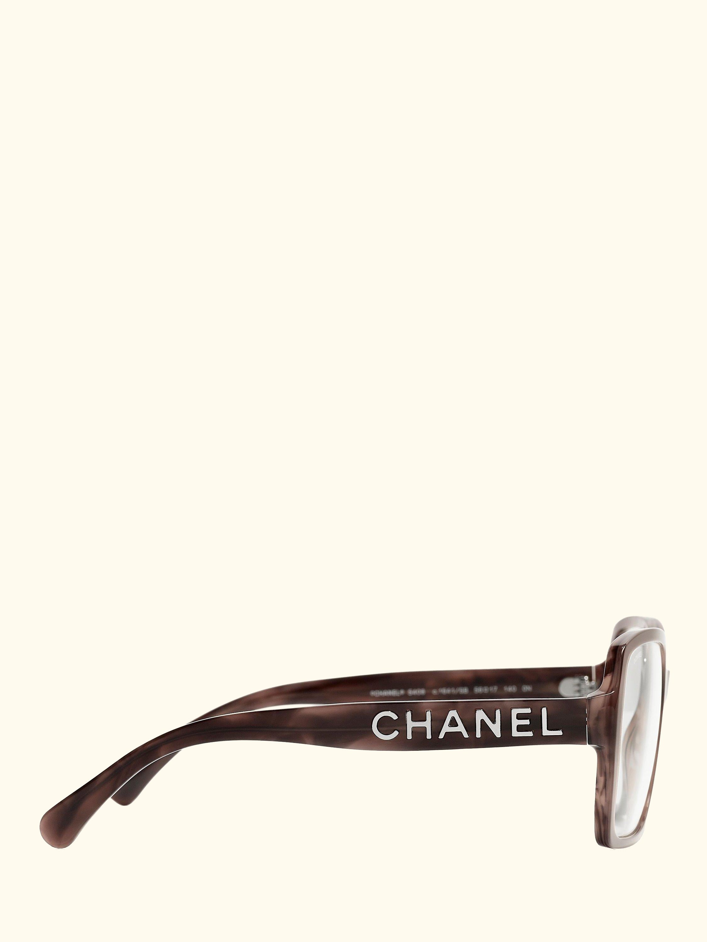 Rectangular Sunglasses CH5408 Shiny Pink/Clear
