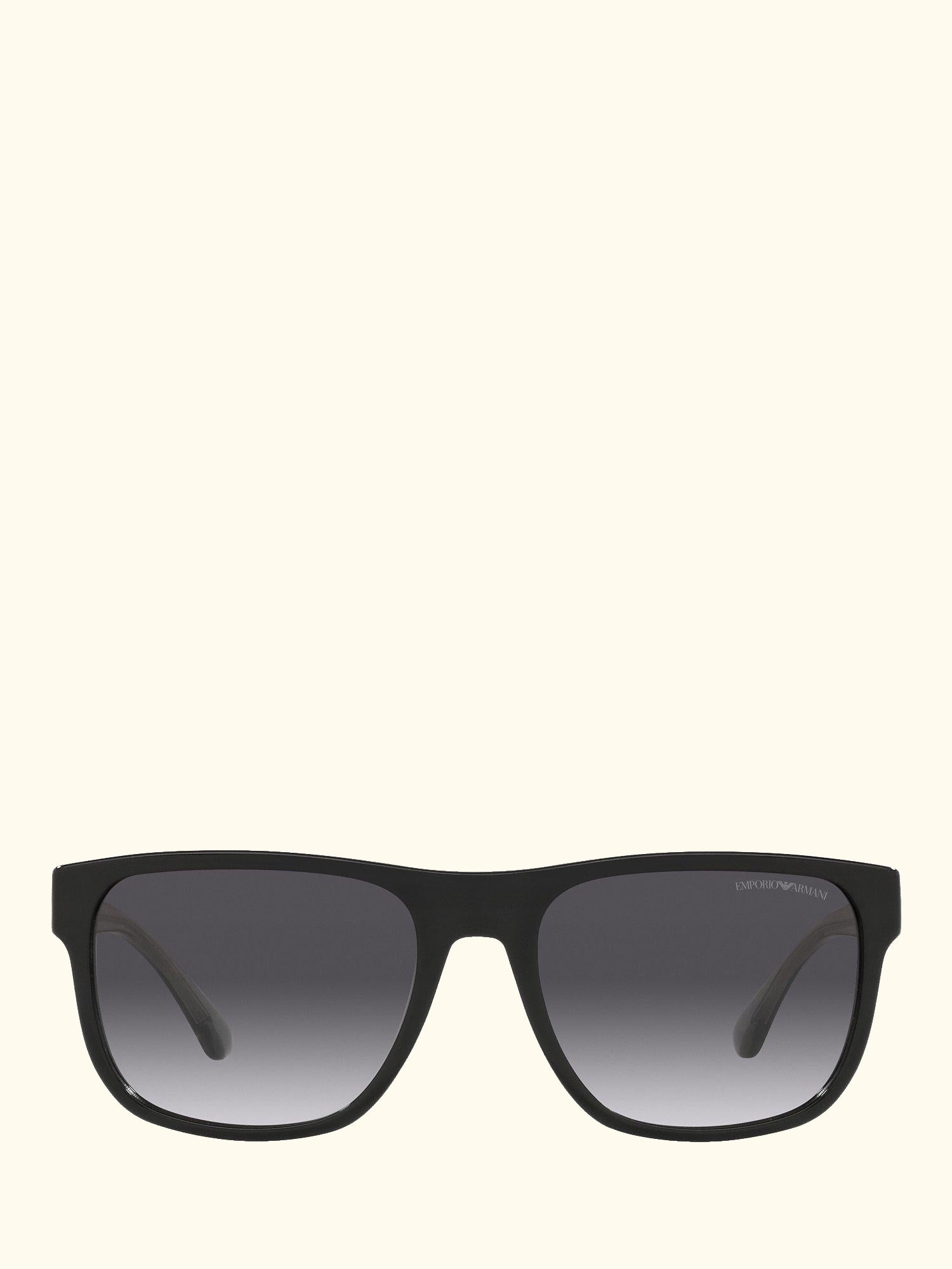 EA4163 Men's Square Sunglasses, Black/Grey Gradient