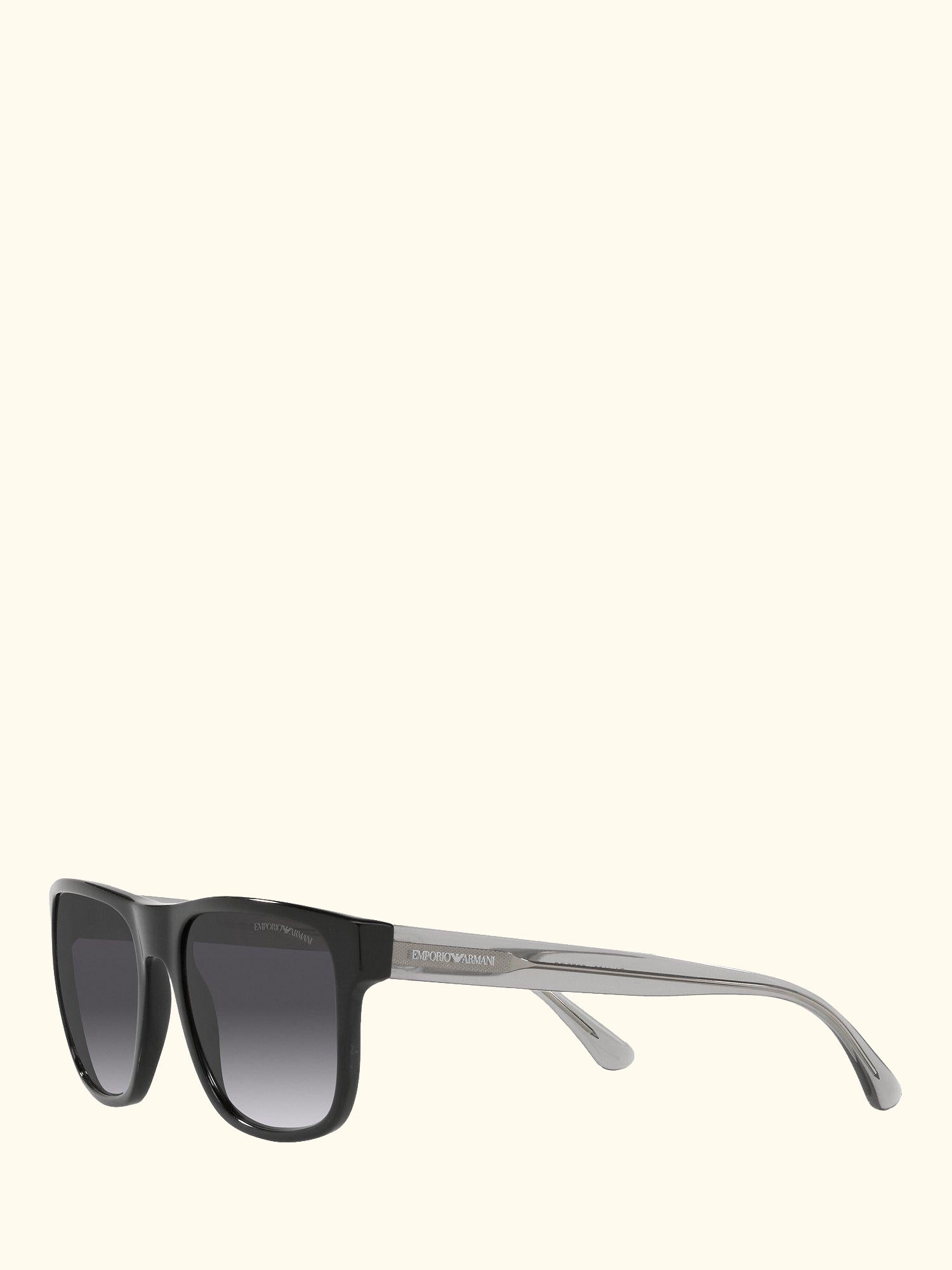 EA4163 Men's Square Sunglasses, Black/Grey Gradient