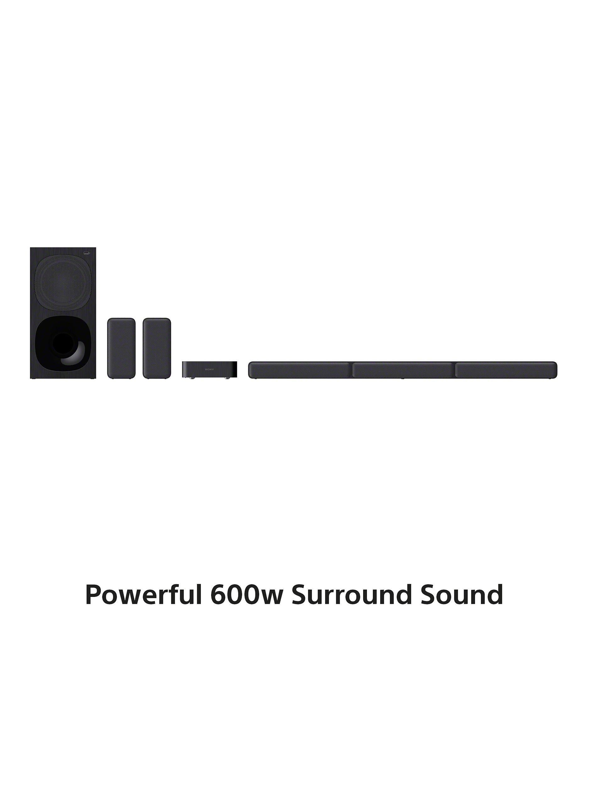 HT-S40R Bluetooth Soundbar with Subwoofer and Wireless Rear Speakers, Black