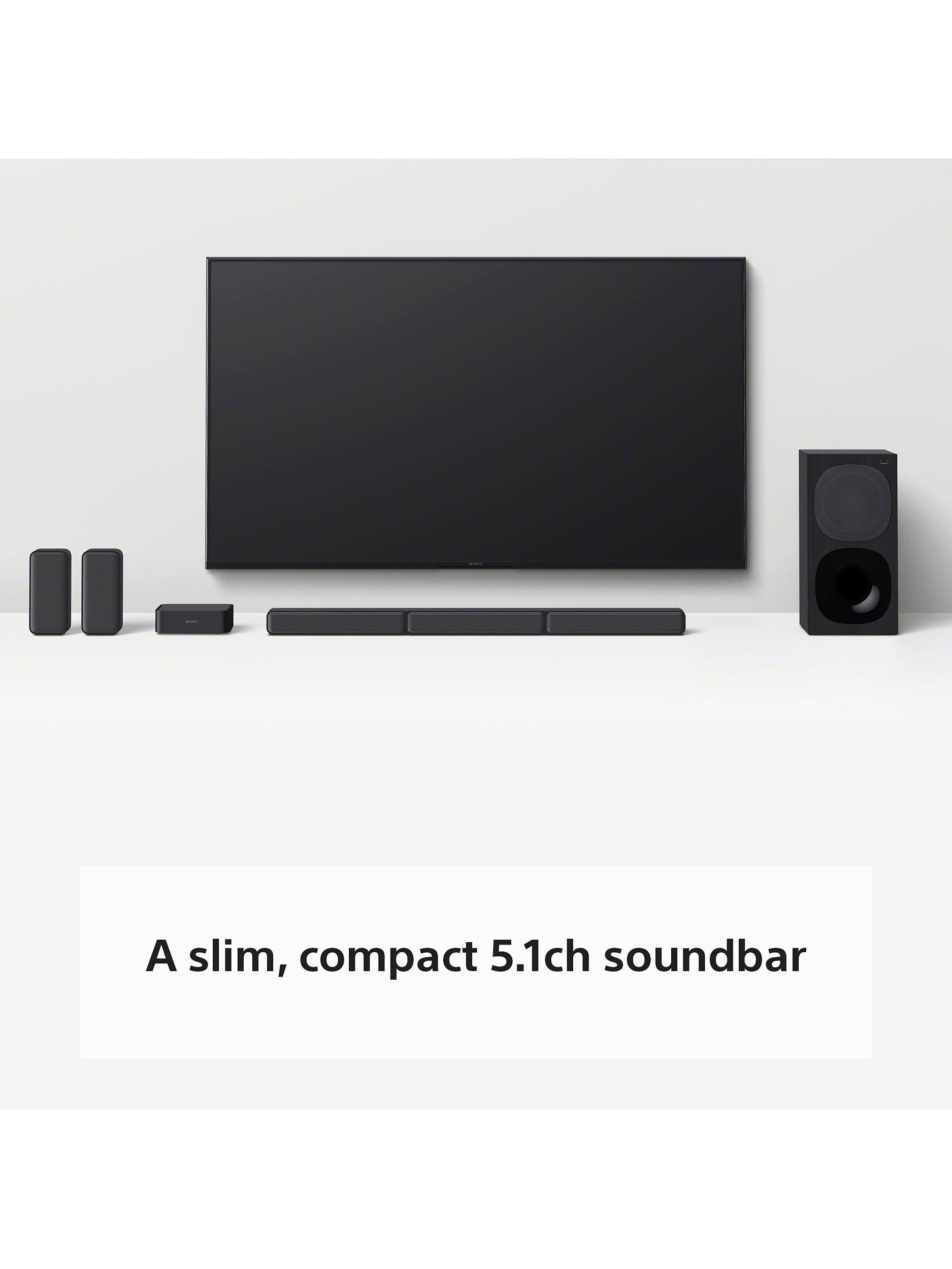 HT-S40R Bluetooth Soundbar with Subwoofer and Wireless Rear Speakers, Black