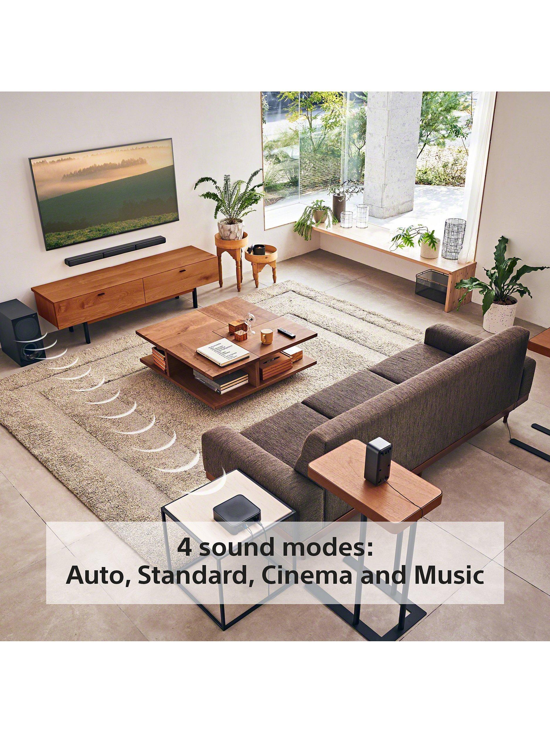 HT-S40R Bluetooth Soundbar with Subwoofer and Wireless Rear Speakers, Black