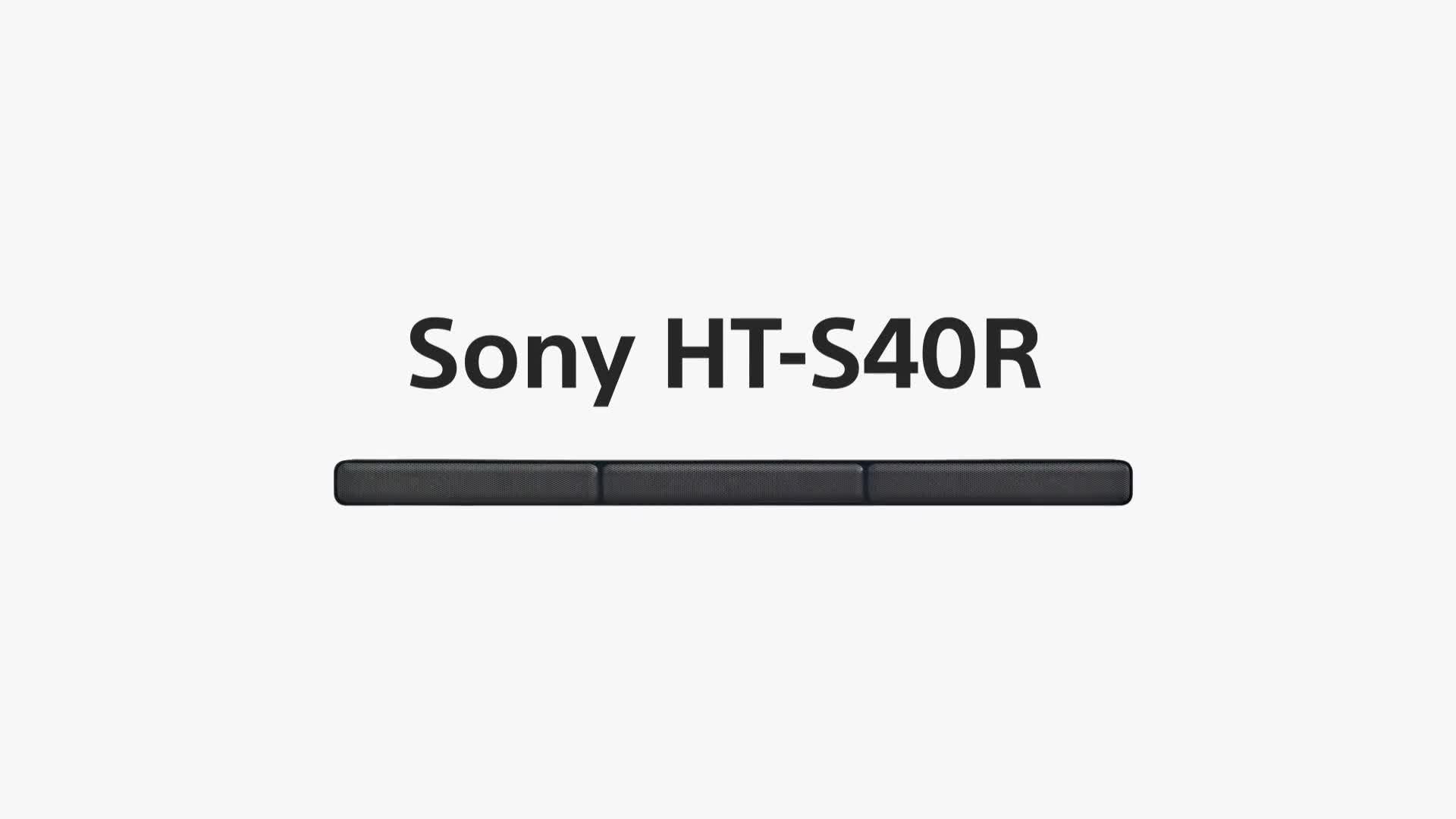 HT-S40R Bluetooth Soundbar with Subwoofer and Wireless Rear Speakers, Black