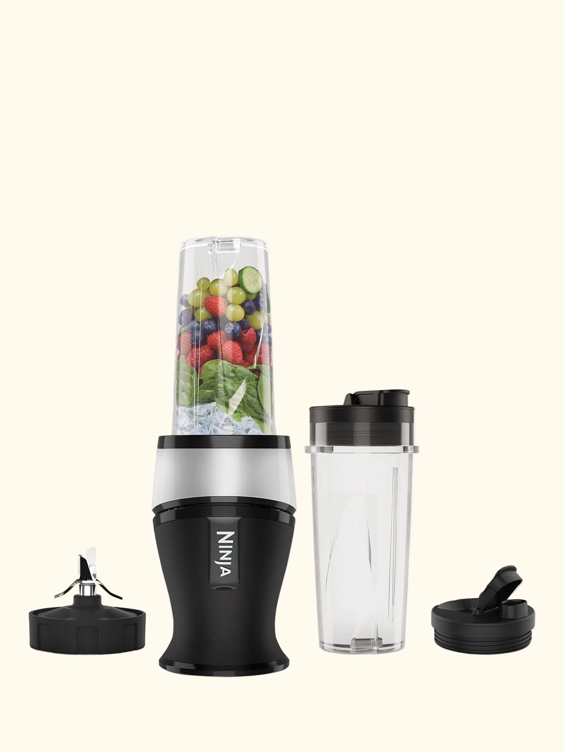 QB3001UKS Smoothie Maker, Black/Silver