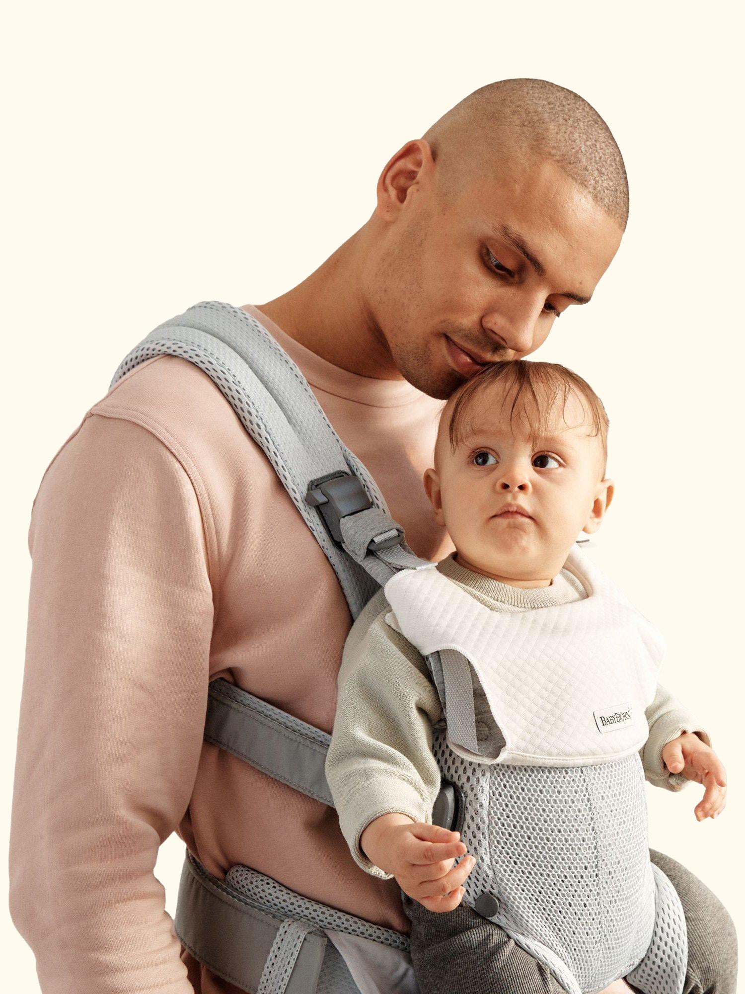 Harmony Baby Carrier Teething Bib, White