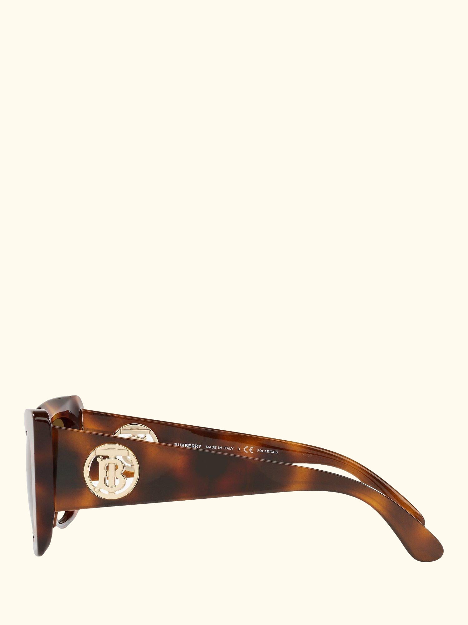 BE4344 Women's Square Polarised Sunglasses, Light Havana/Brown