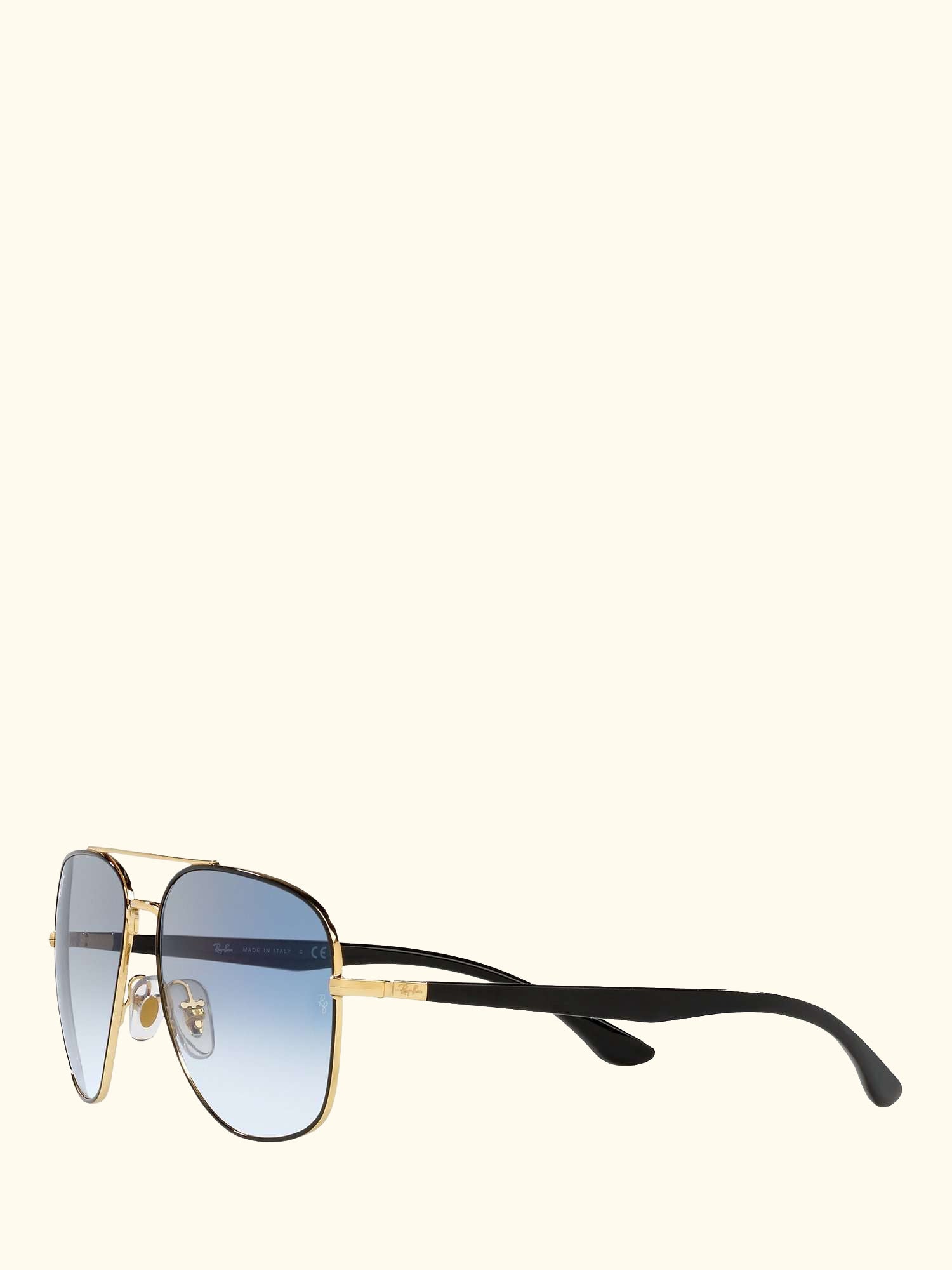 RB3683 Unisex Square Sunglasses, Shiny Black/Blue Gradient