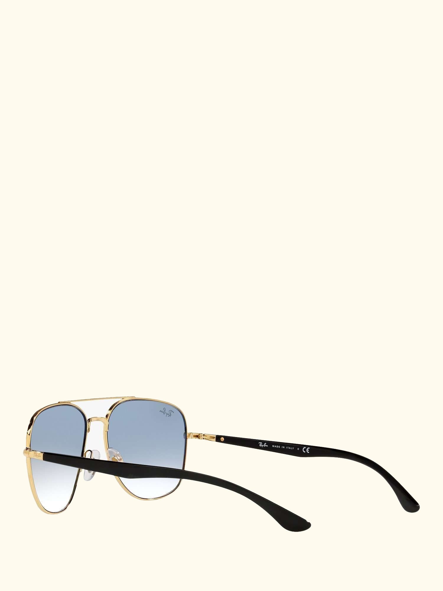 RB3683 Unisex Square Sunglasses, Shiny Black/Blue Gradient