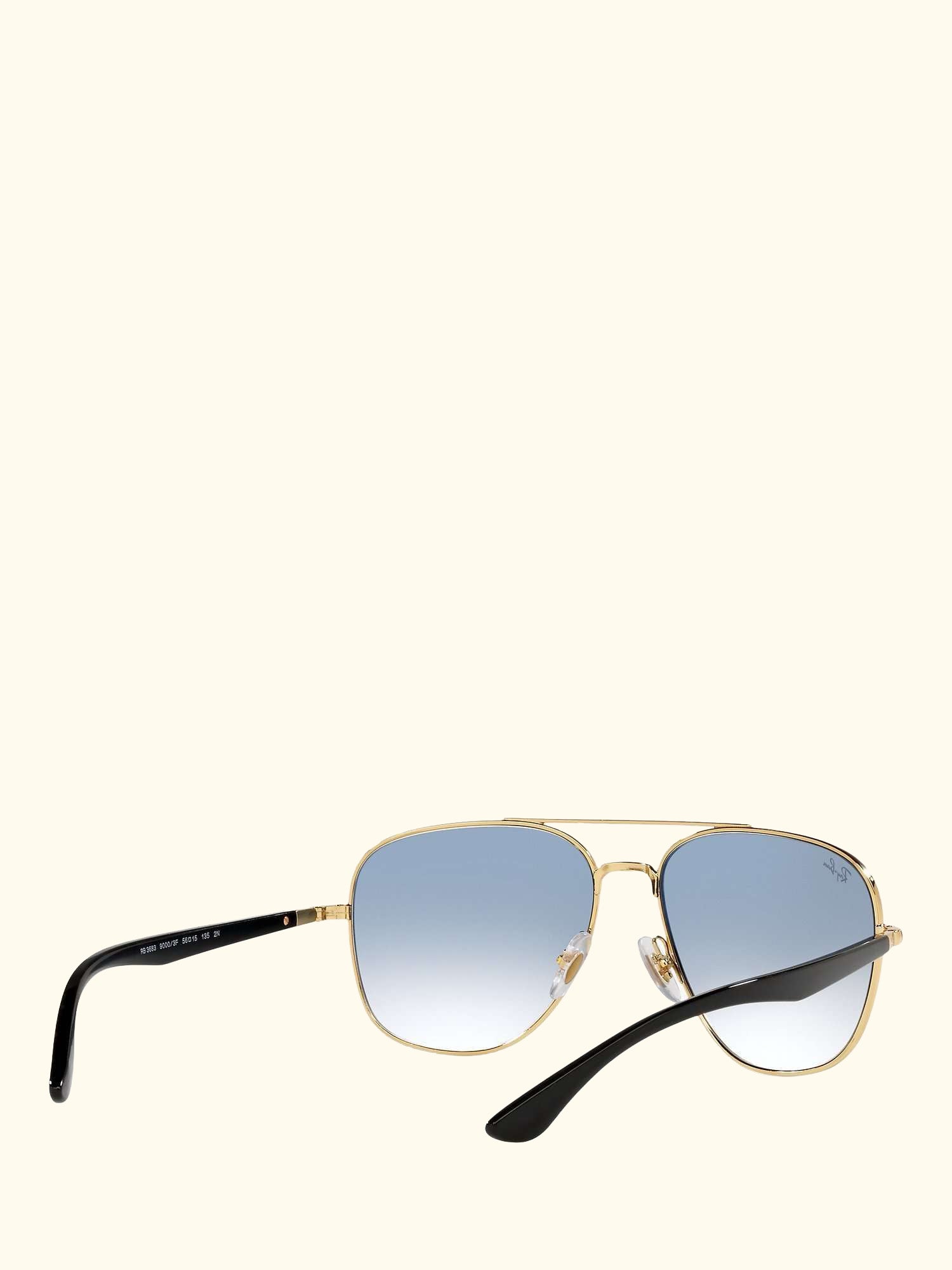 RB3683 Unisex Square Sunglasses, Shiny Black/Blue Gradient