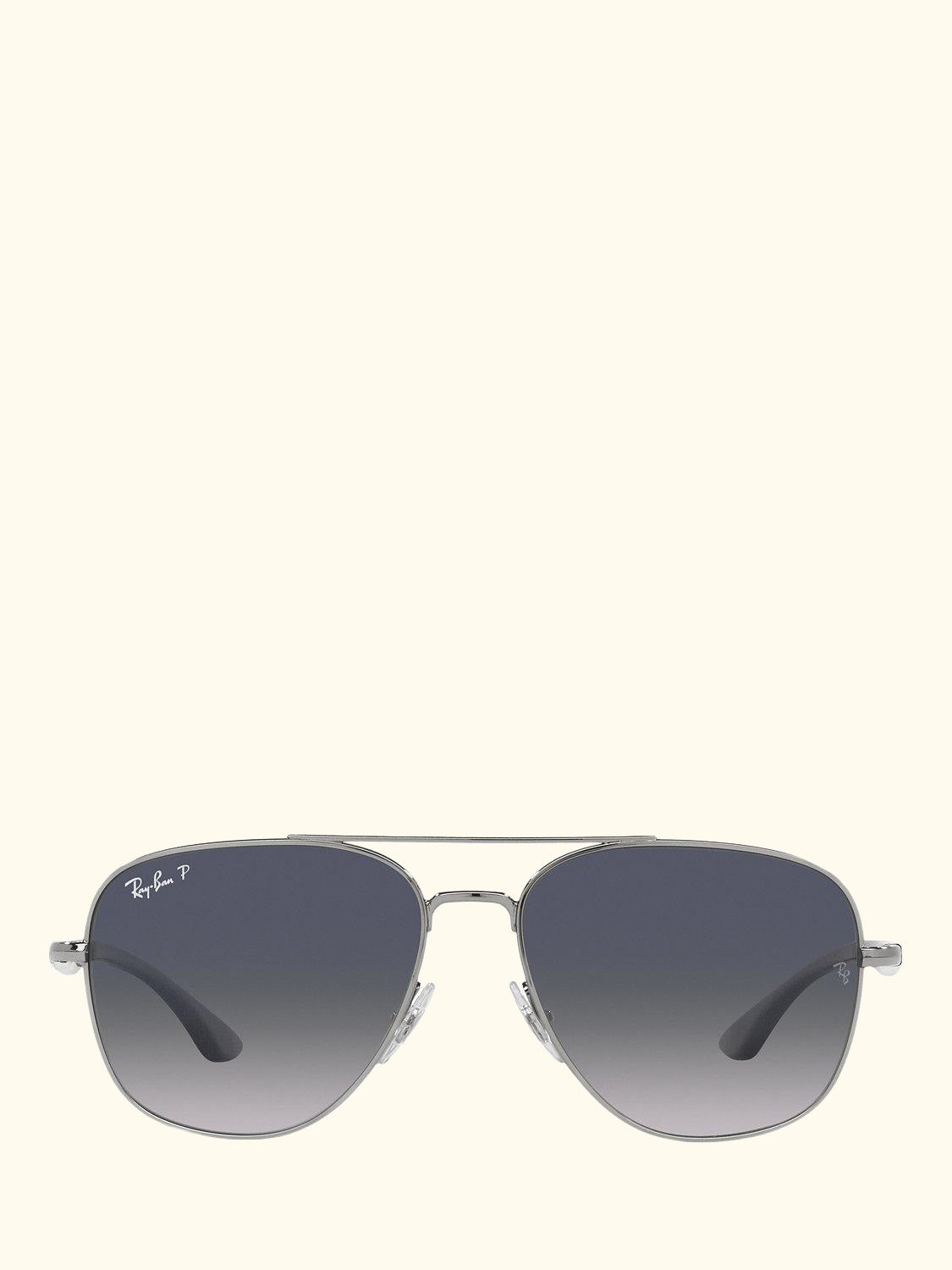 RB3683 Unisex Polarised Square Sunglasses, Gunmetal/Blue Gradient