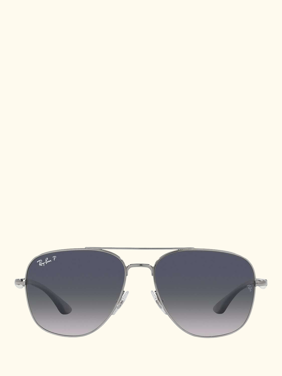 RB3683 Unisex Polarised Square Sunglasses, Gunmetal/Blue Gradient