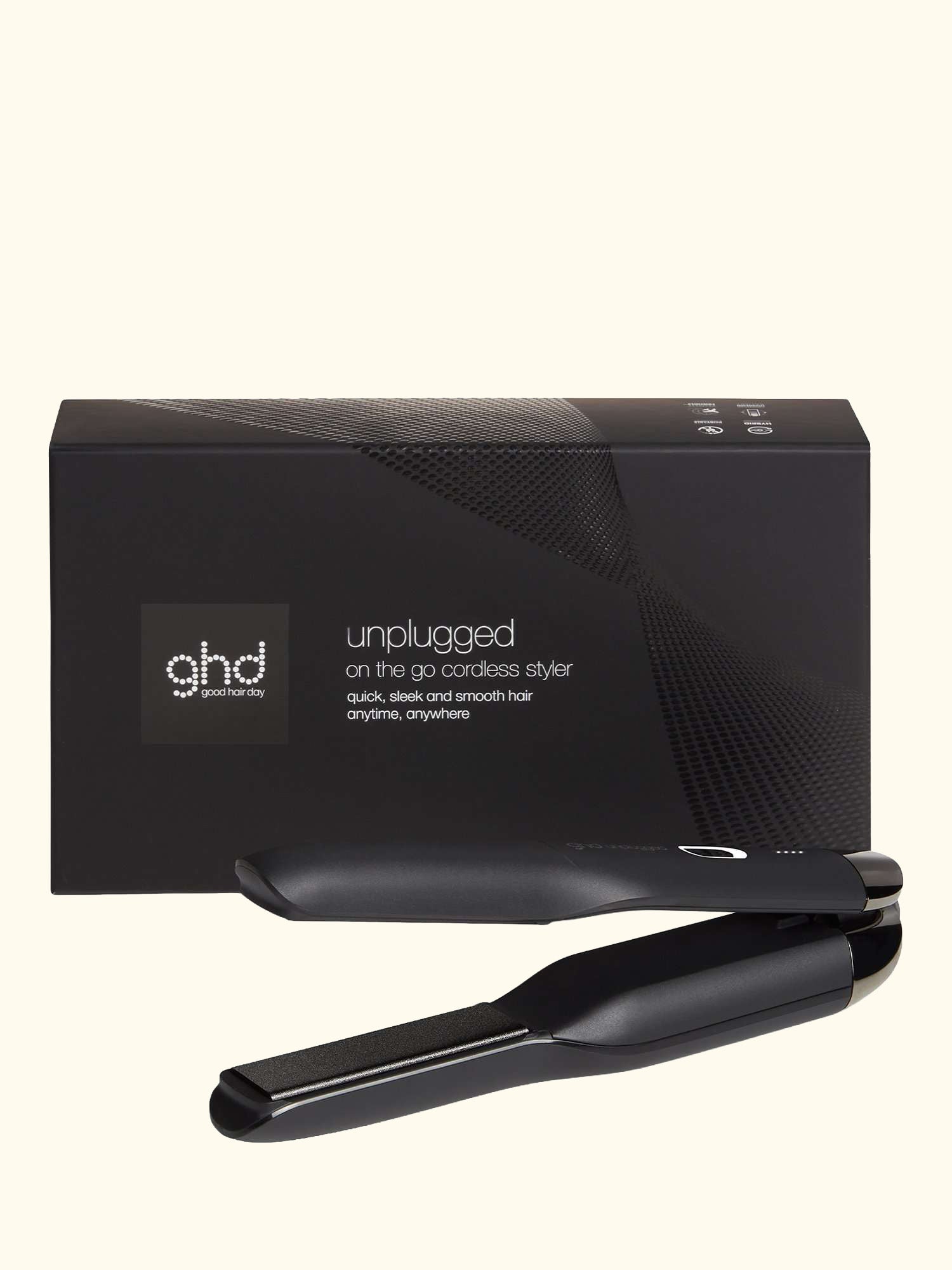 Unplugged Cordless Hair Straighteners, Black