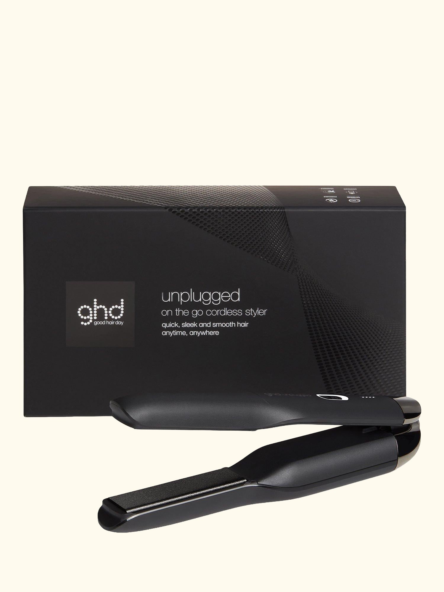 Unplugged Cordless Hair Straighteners, Black