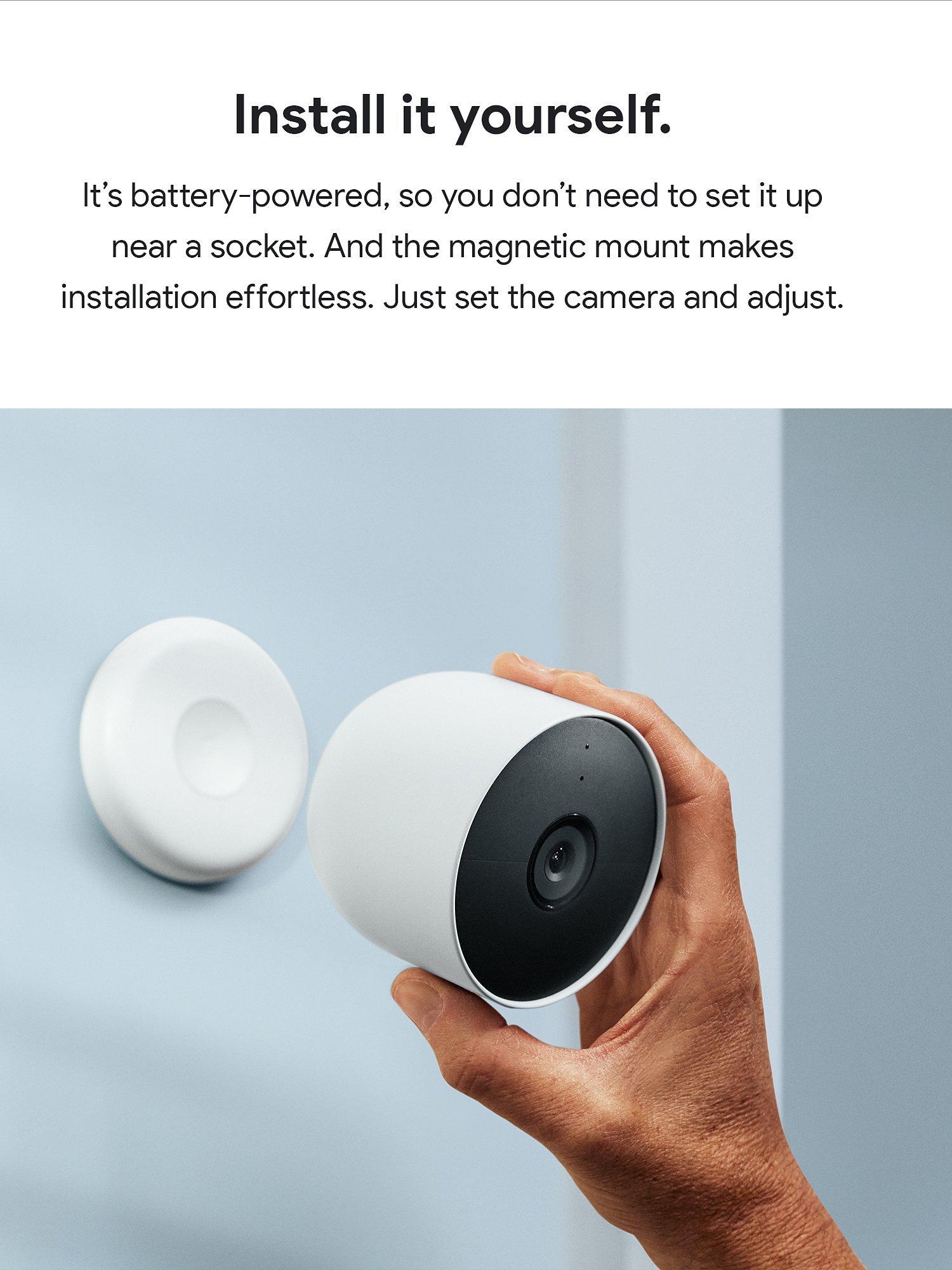 Nest Cam Indoor or Outdoor Security Camera, Battery Powered
