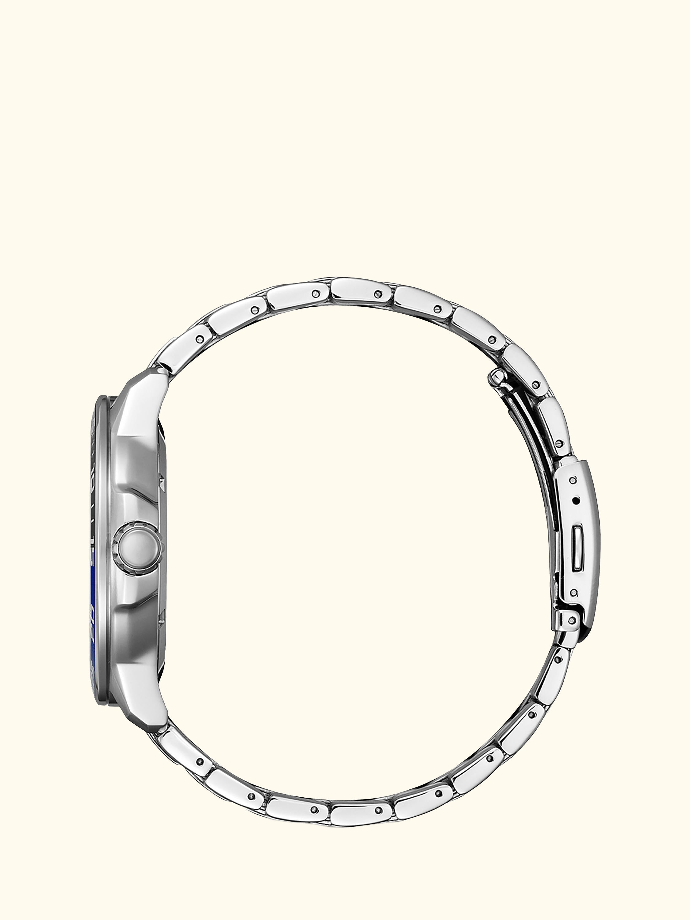 AW1525-81L Men's Sport Date Bracelet Strap Watch, Silver/Blue