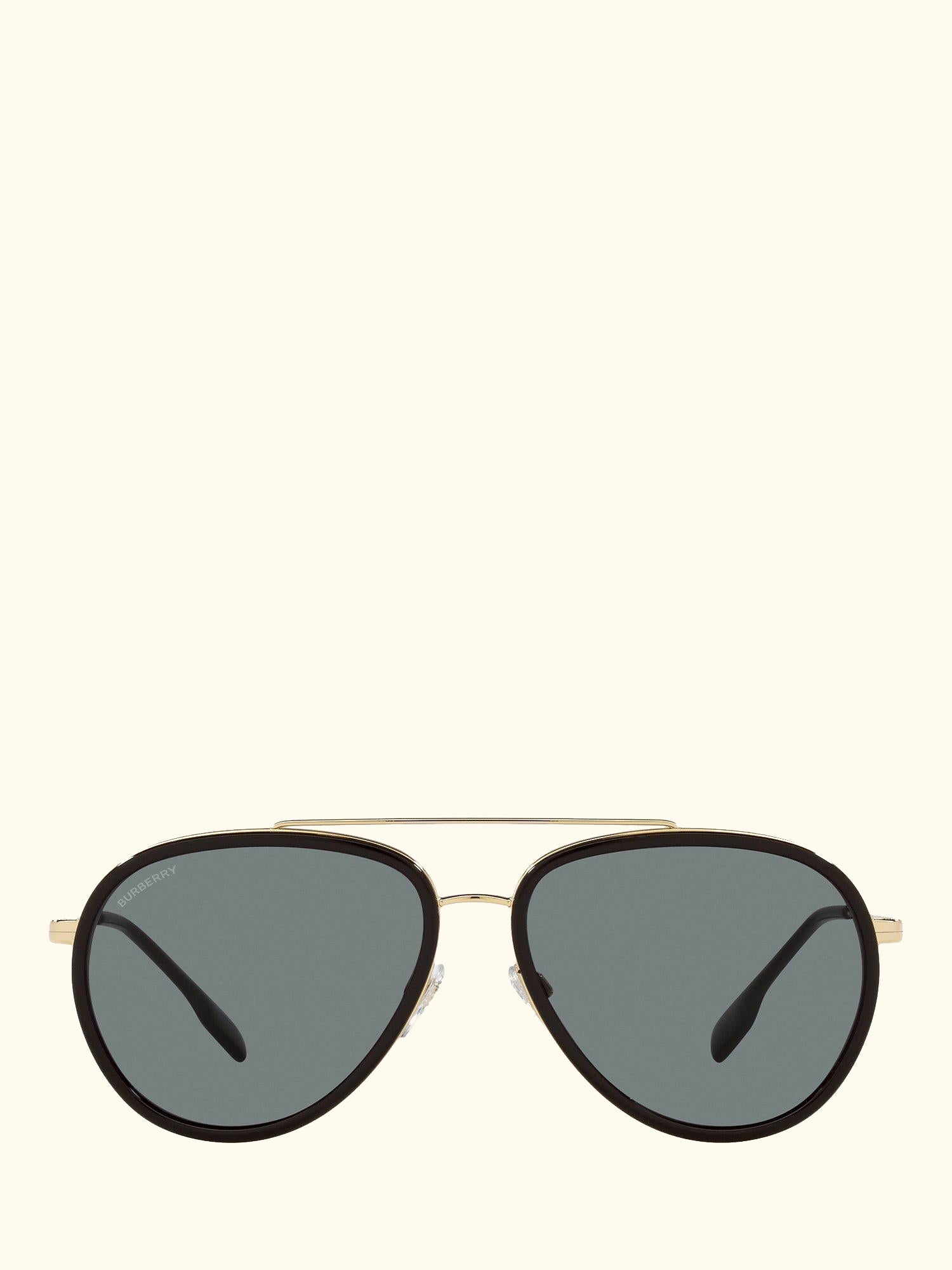 BE3125 Men's Oliver Polarised Aviator Sunglasses, Gold/Grey