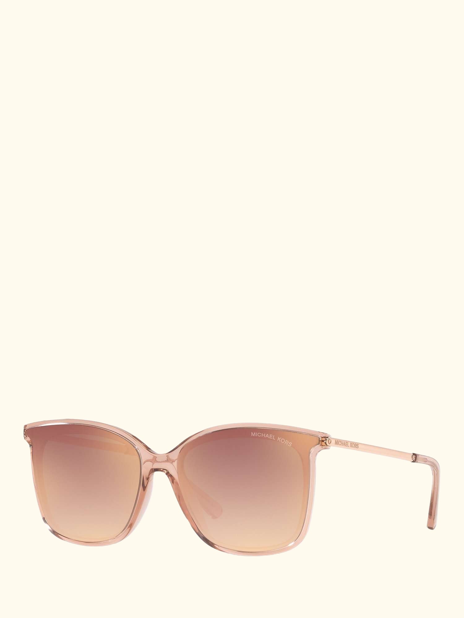 MK2079U Women's Zermatt Square Sunglasses, Rose Gold/Mirror Pink