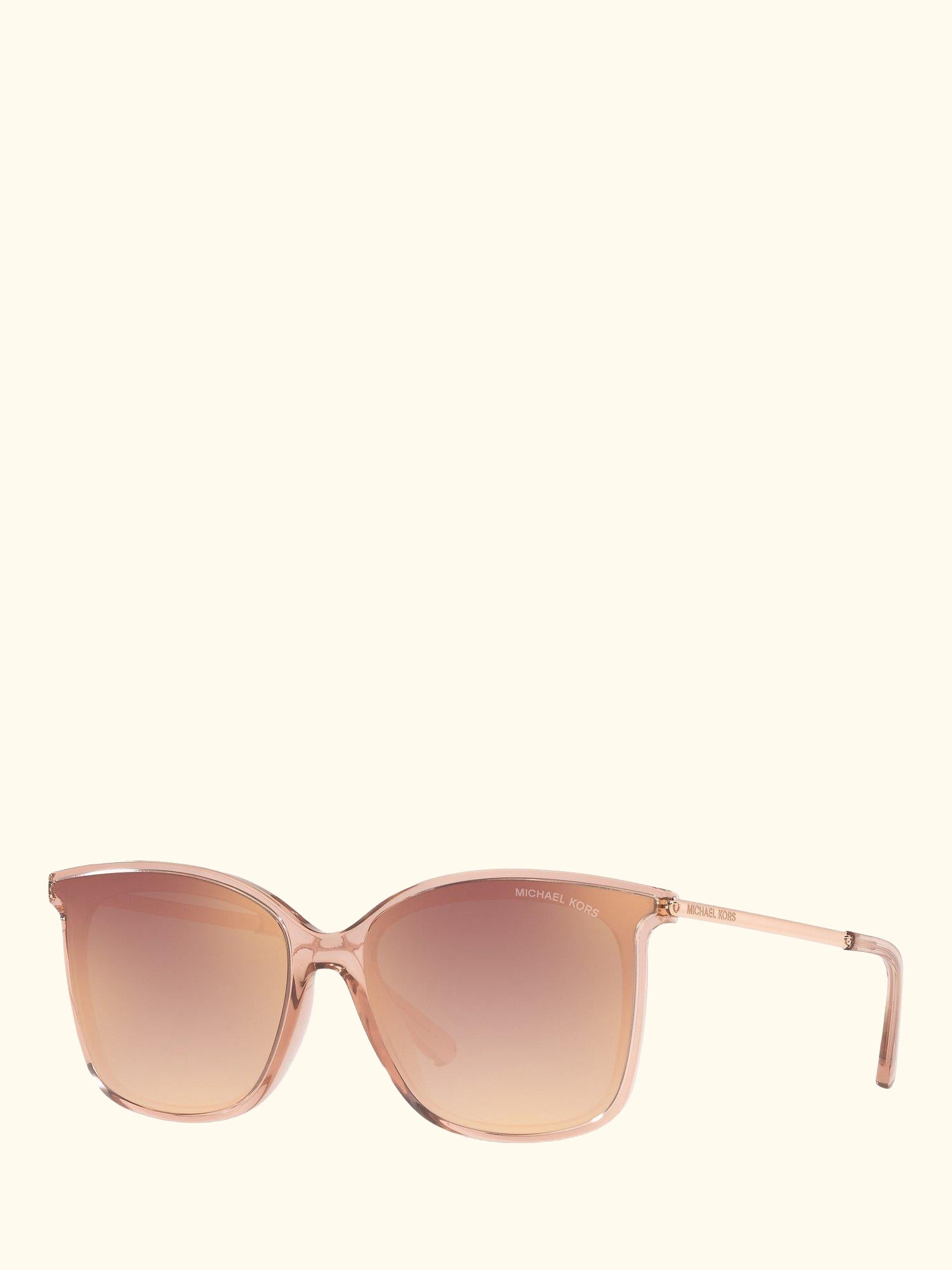 MK2079U Women's Zermatt Square Sunglasses, Rose Gold/Mirror Pink