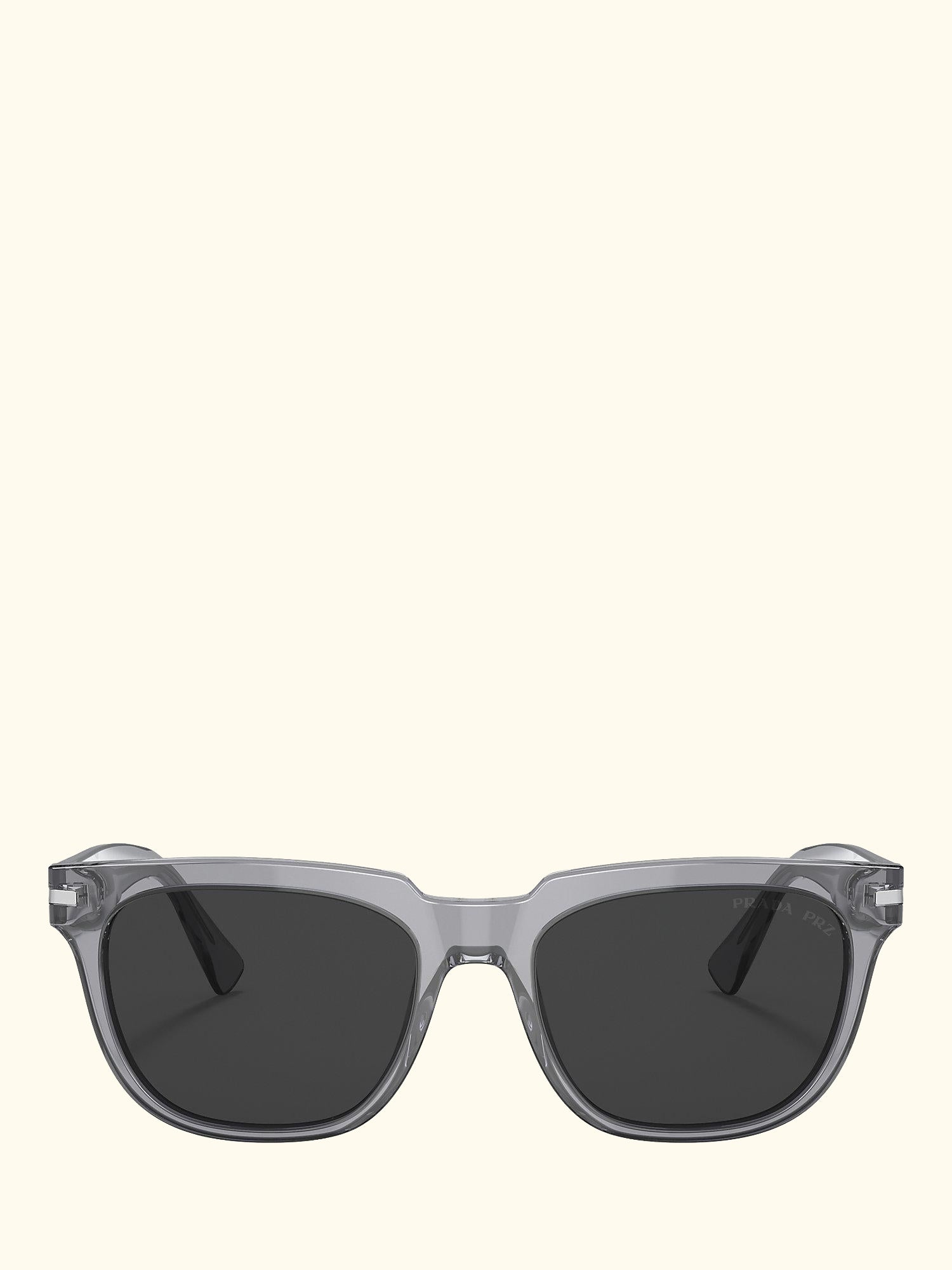 PR 04YS Men's Polarised Pillow Sunglasses, Transparent Grey