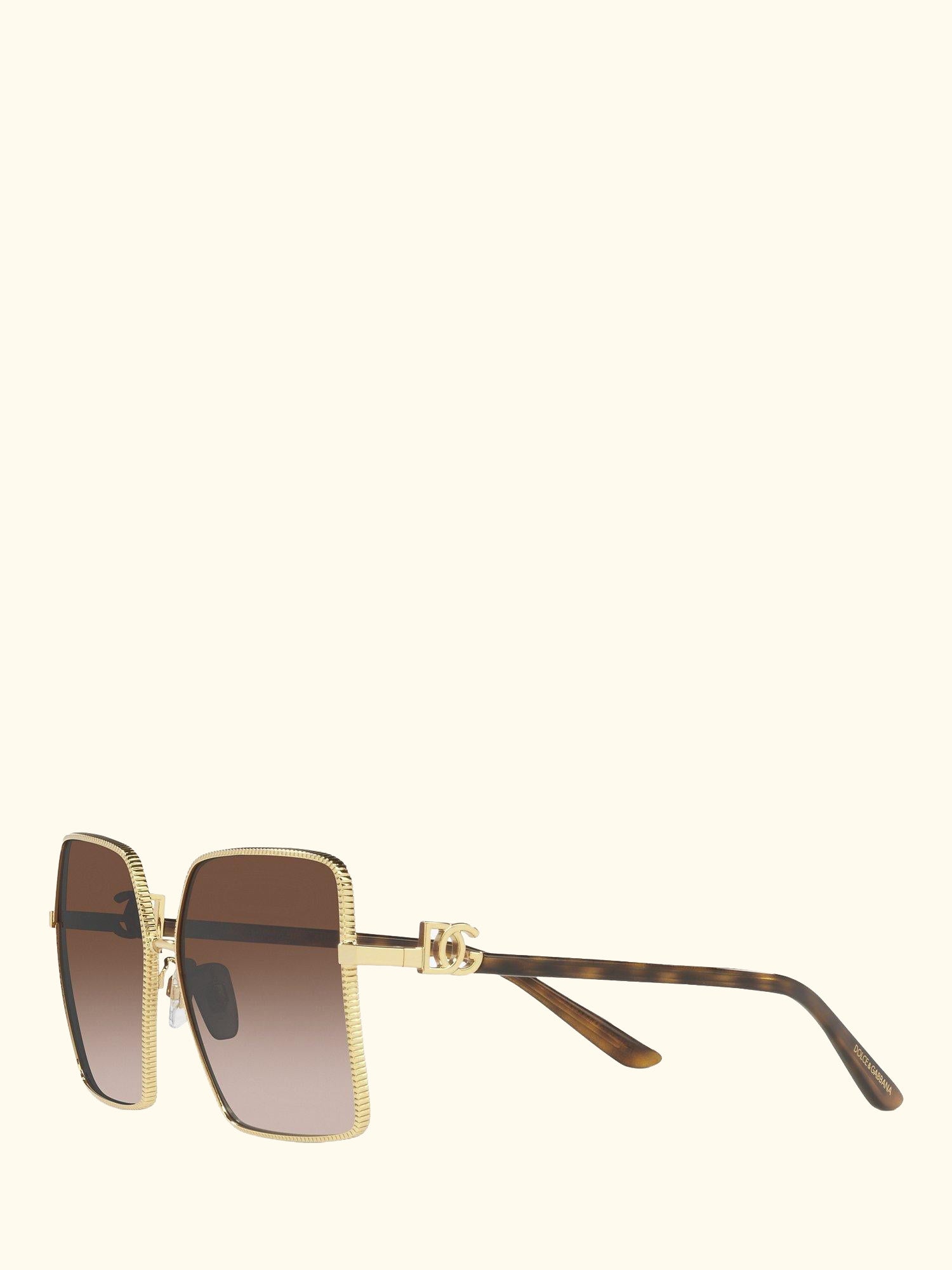 DG227902 Women's Square Sunglasses, Gold