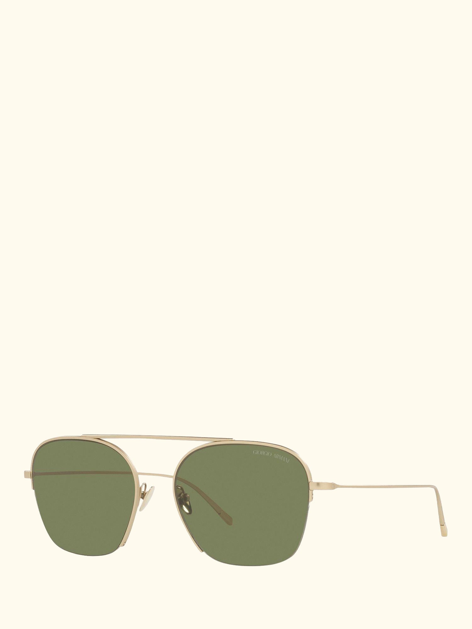 AR612430 Men's Square Sunglasses, Matte Pale Gold/Green