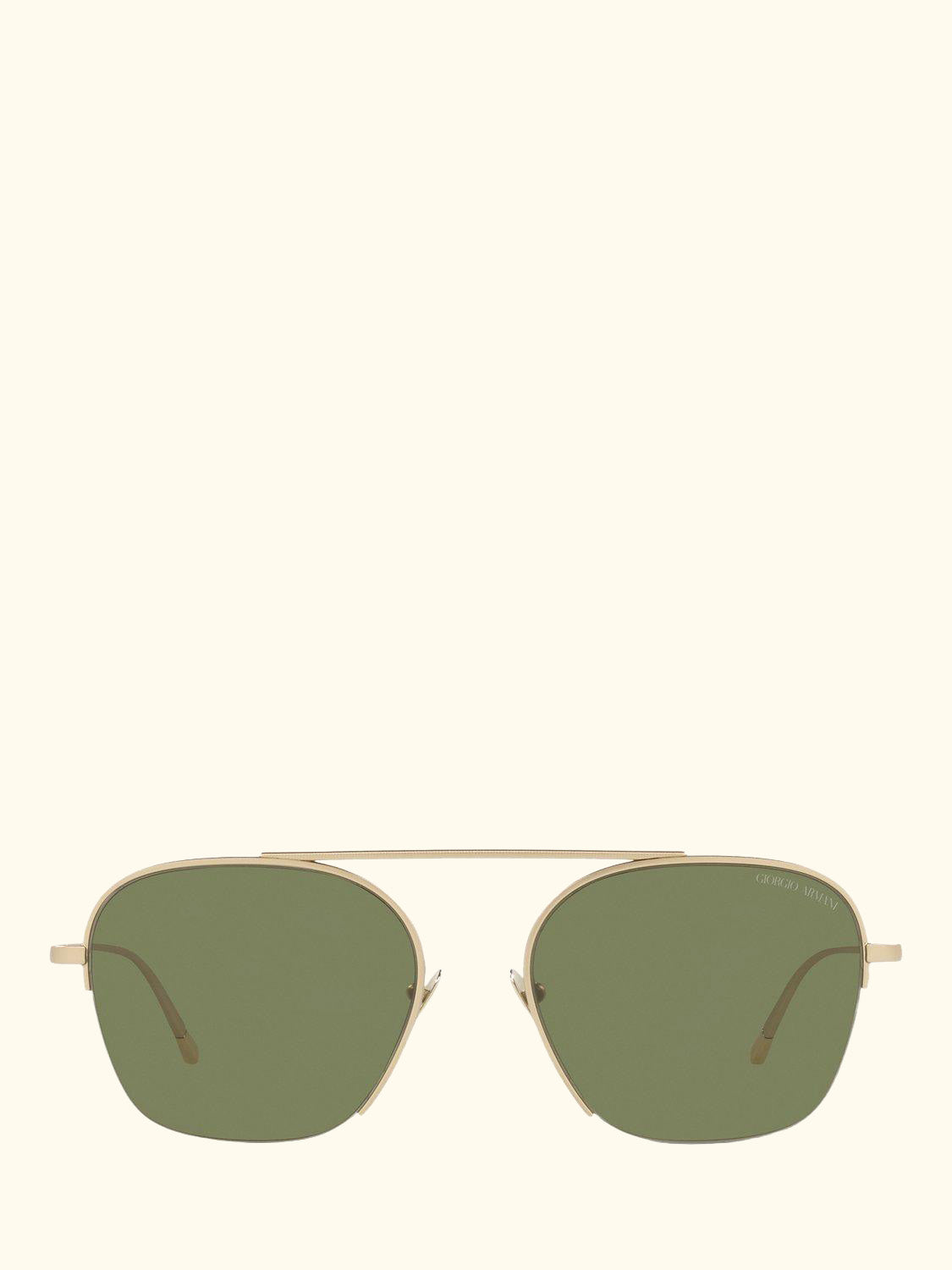AR612430 Men's Square Sunglasses, Matte Pale Gold/Green