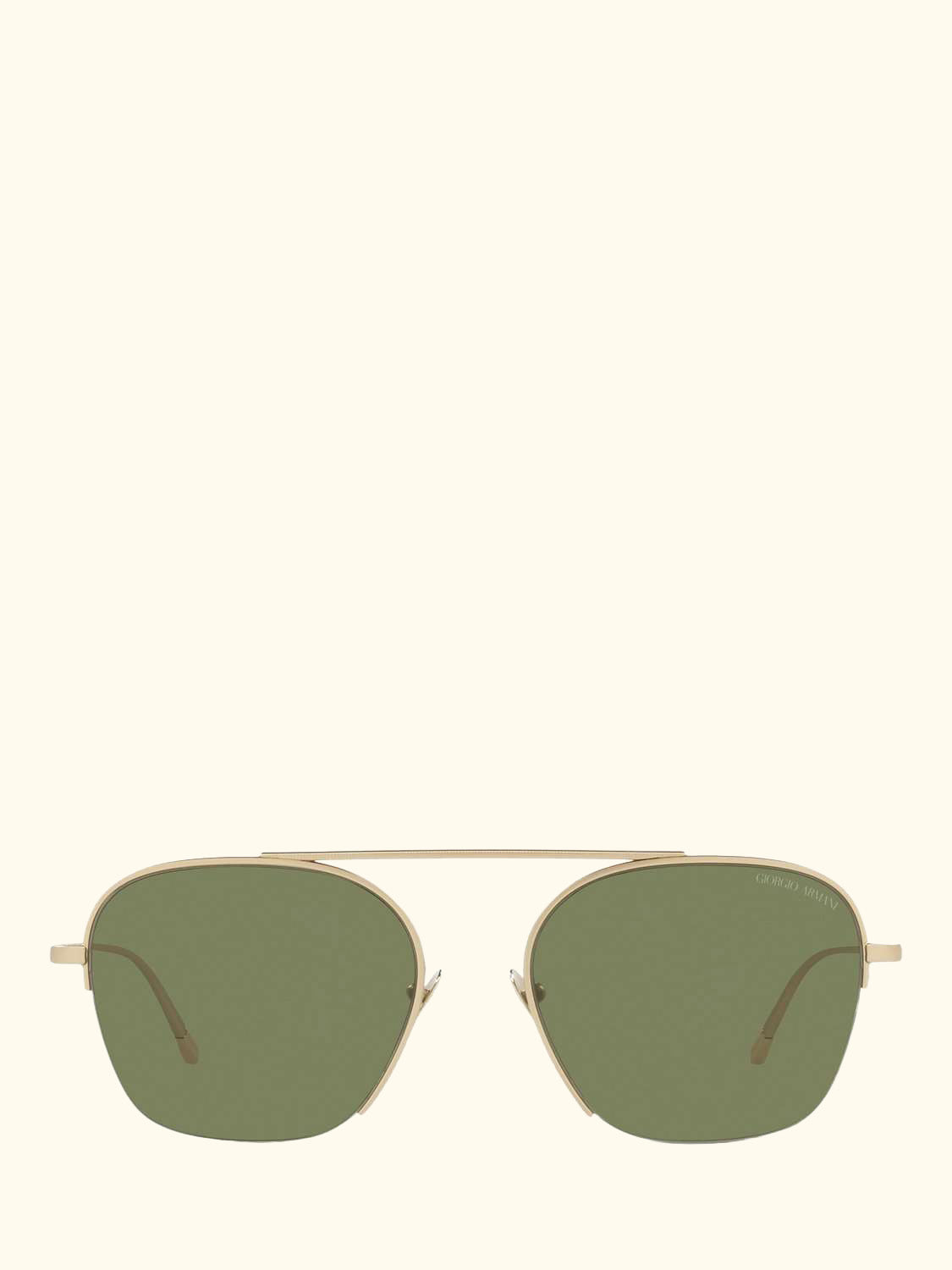 AR612430 Men's Square Sunglasses, Matte Pale Gold/Green