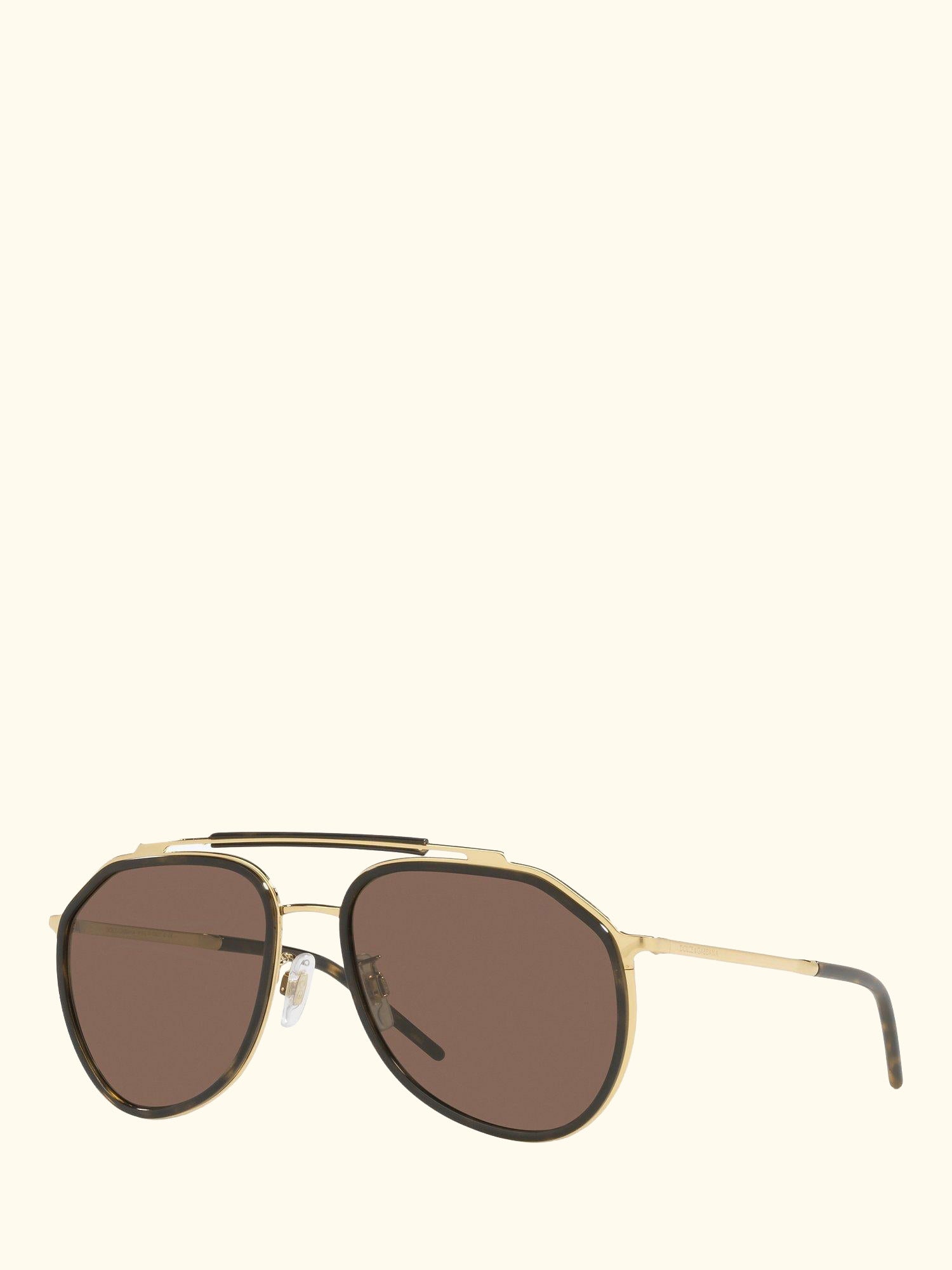 DG227702 Men's Aviator Sunglasses, Gold/Havana