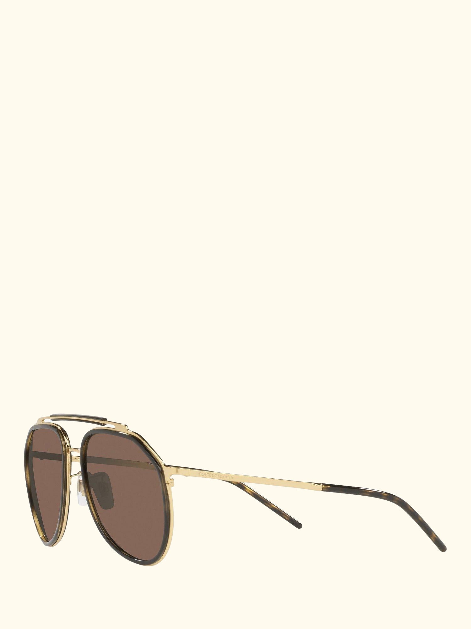 DG227702 Men's Aviator Sunglasses, Gold/Havana