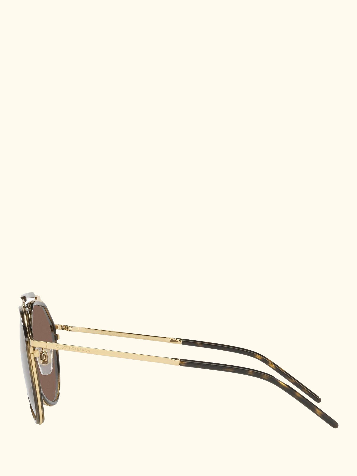 DG227702 Men's Aviator Sunglasses, Gold/Havana