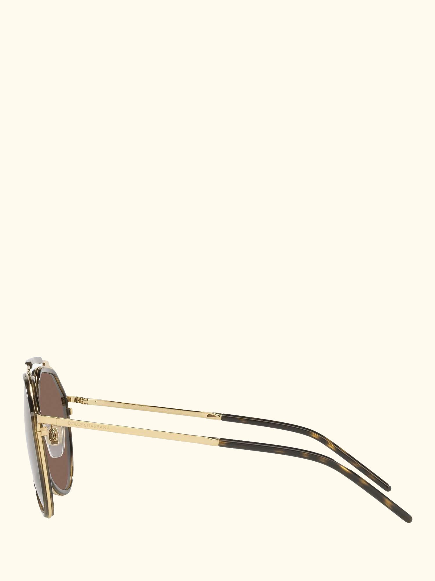 DG227702 Men's Aviator Sunglasses, Gold/Havana