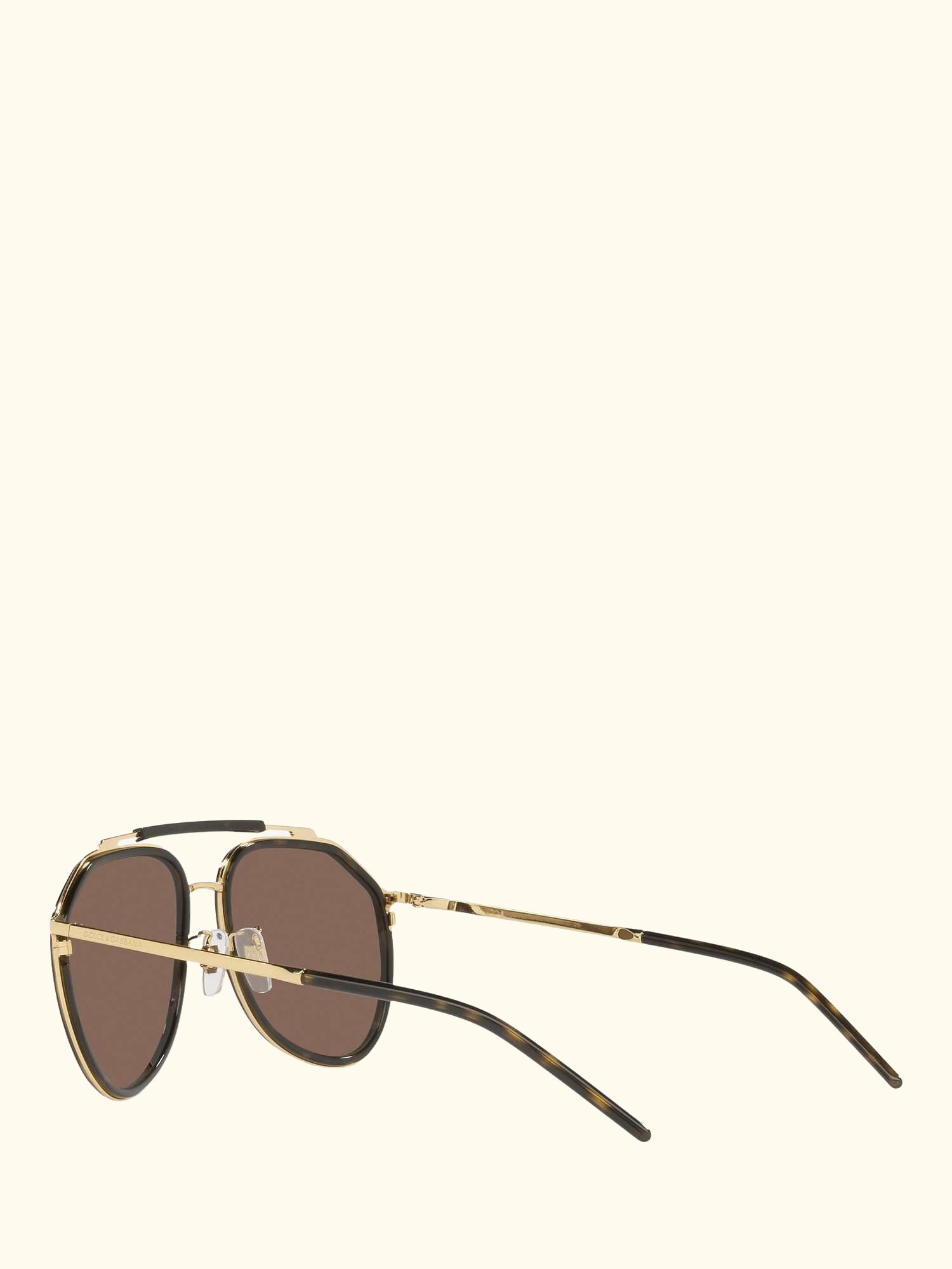 DG227702 Men's Aviator Sunglasses, Gold/Havana