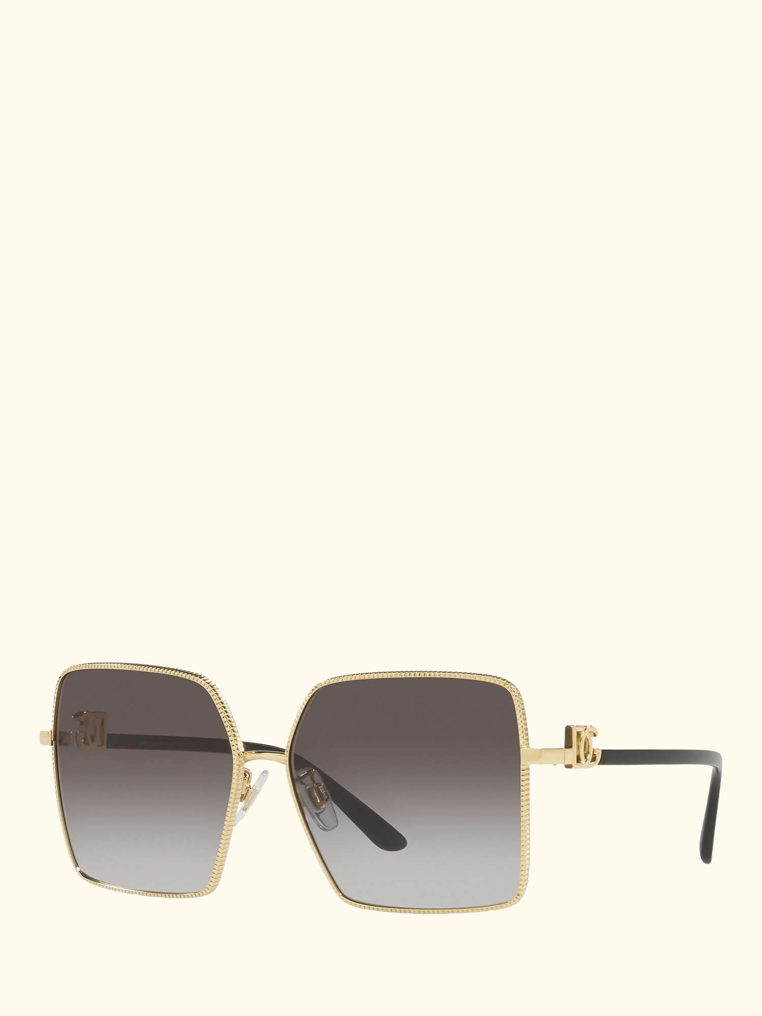 DG227902 Women's Square Sunglasses, Gold/Grey
