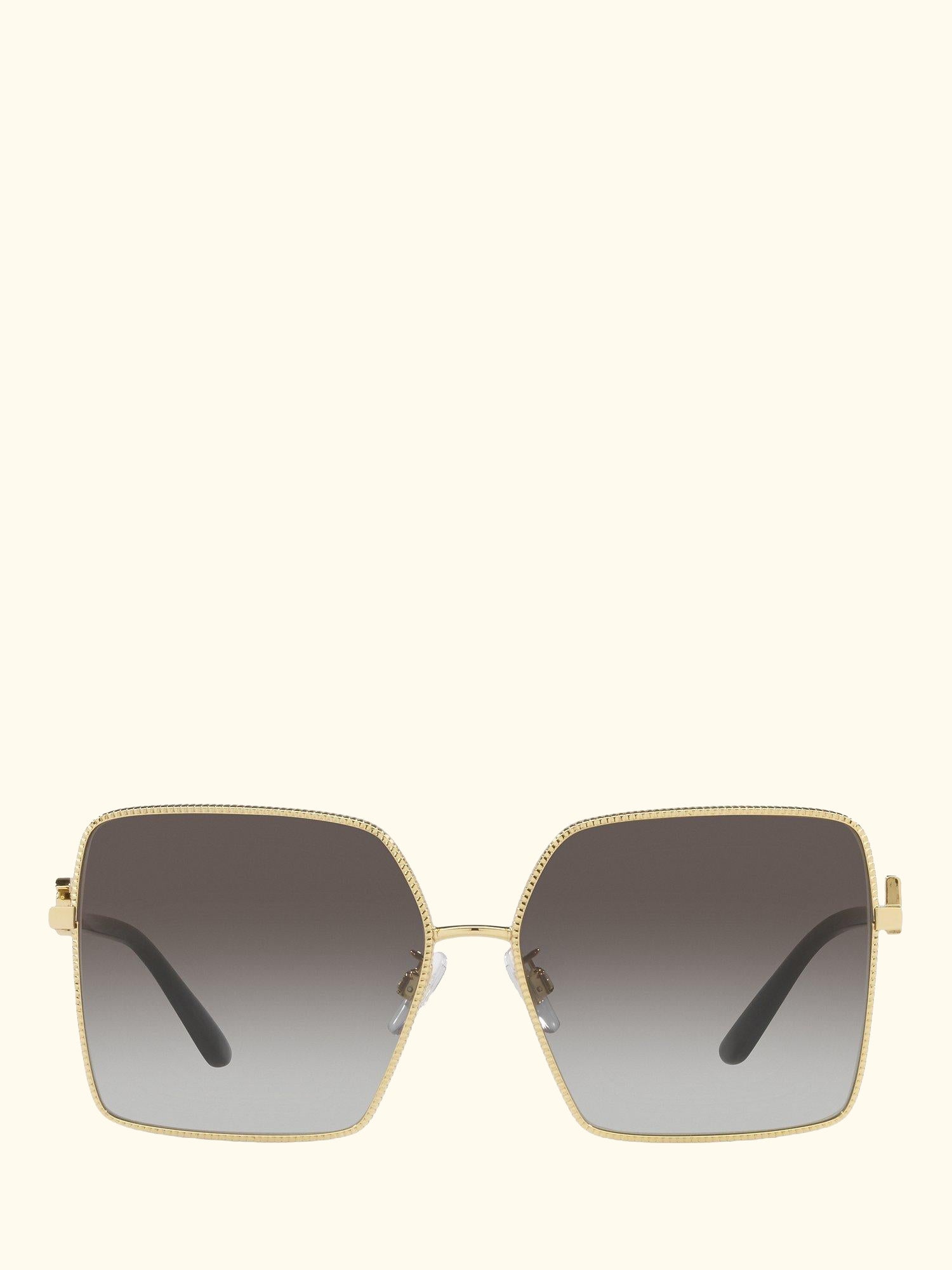 DG227902 Women's Square Sunglasses, Gold/Grey