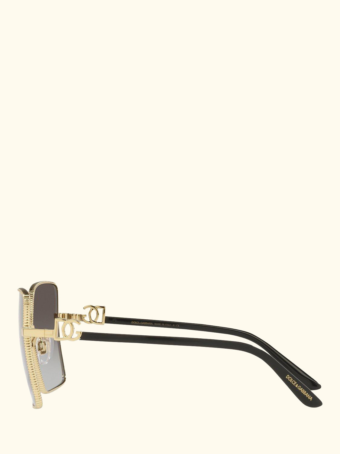 DG227902 Women's Square Sunglasses, Gold/Grey